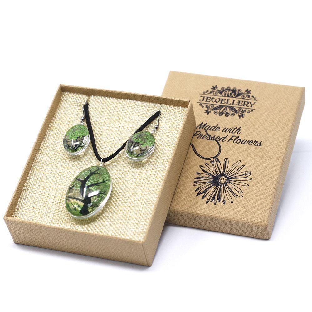 Flores Prensadas - Árvore da Vida - Verde