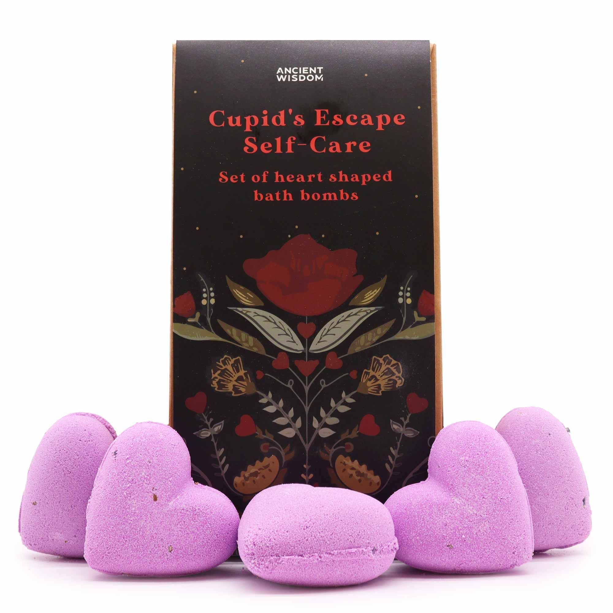 Kit de Bombas de Banho em Coração - Escapadinha de Cupido Autocuidado