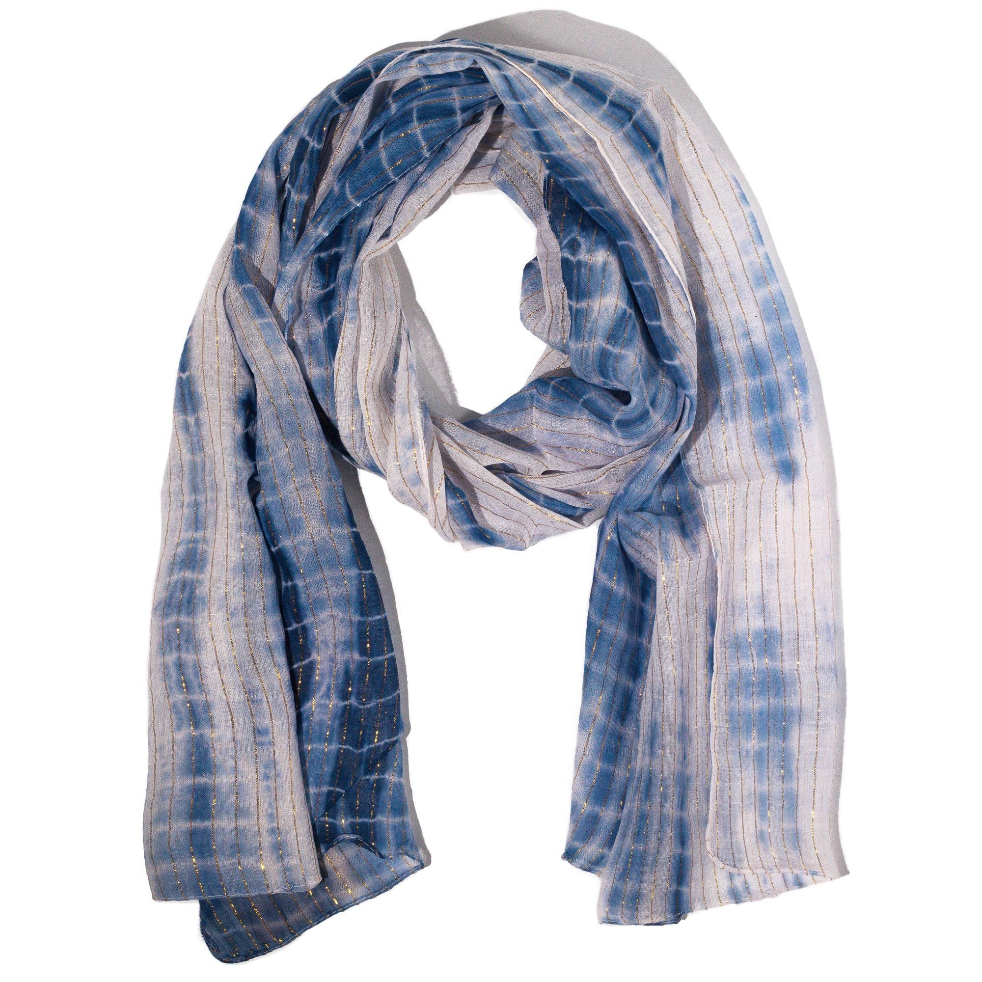 Écharpe de festa Nomad Sari Brilhante - Azul-Escuro - 180x50 cm