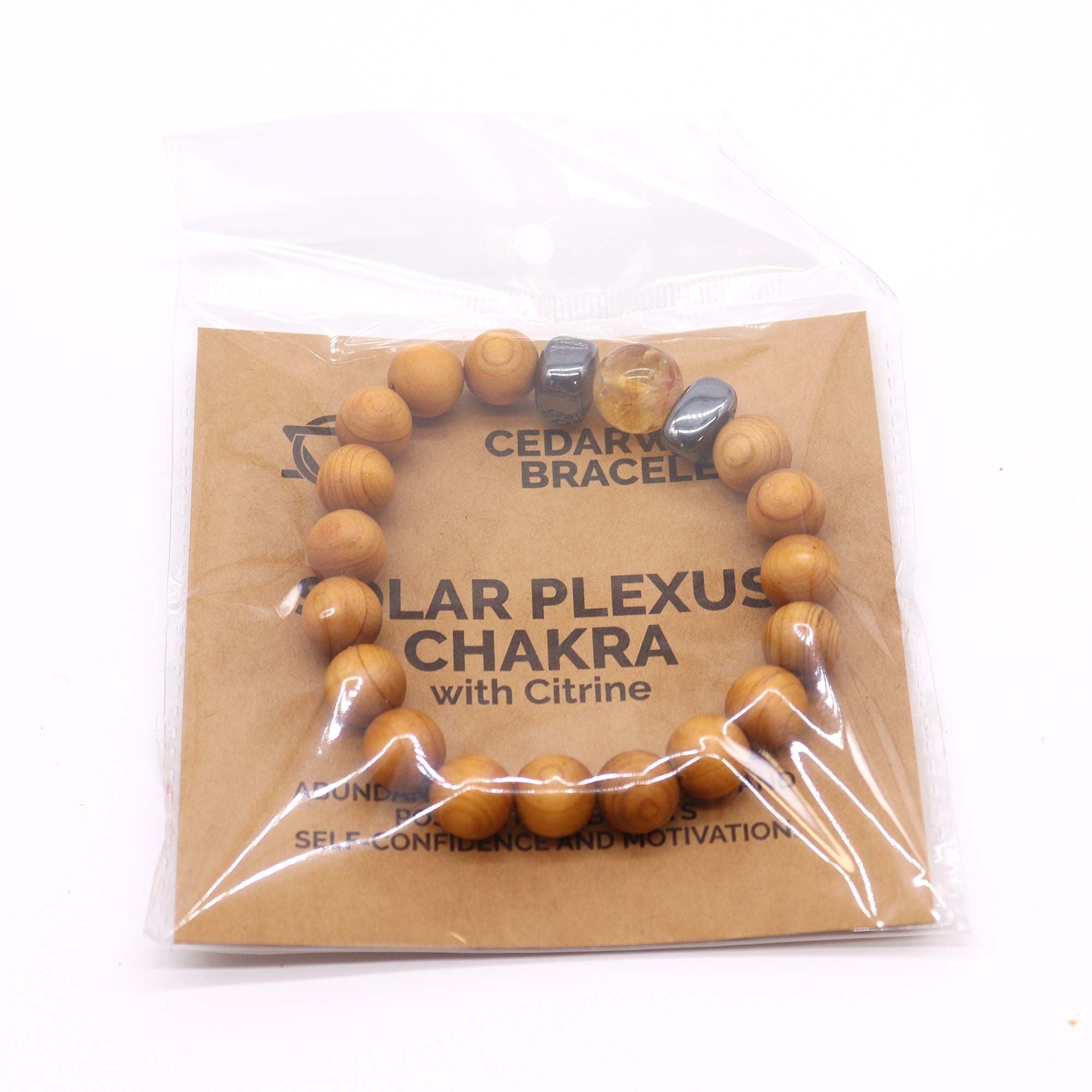 Pulsera de Cedro – Chakra Plexo Solar – Citrino