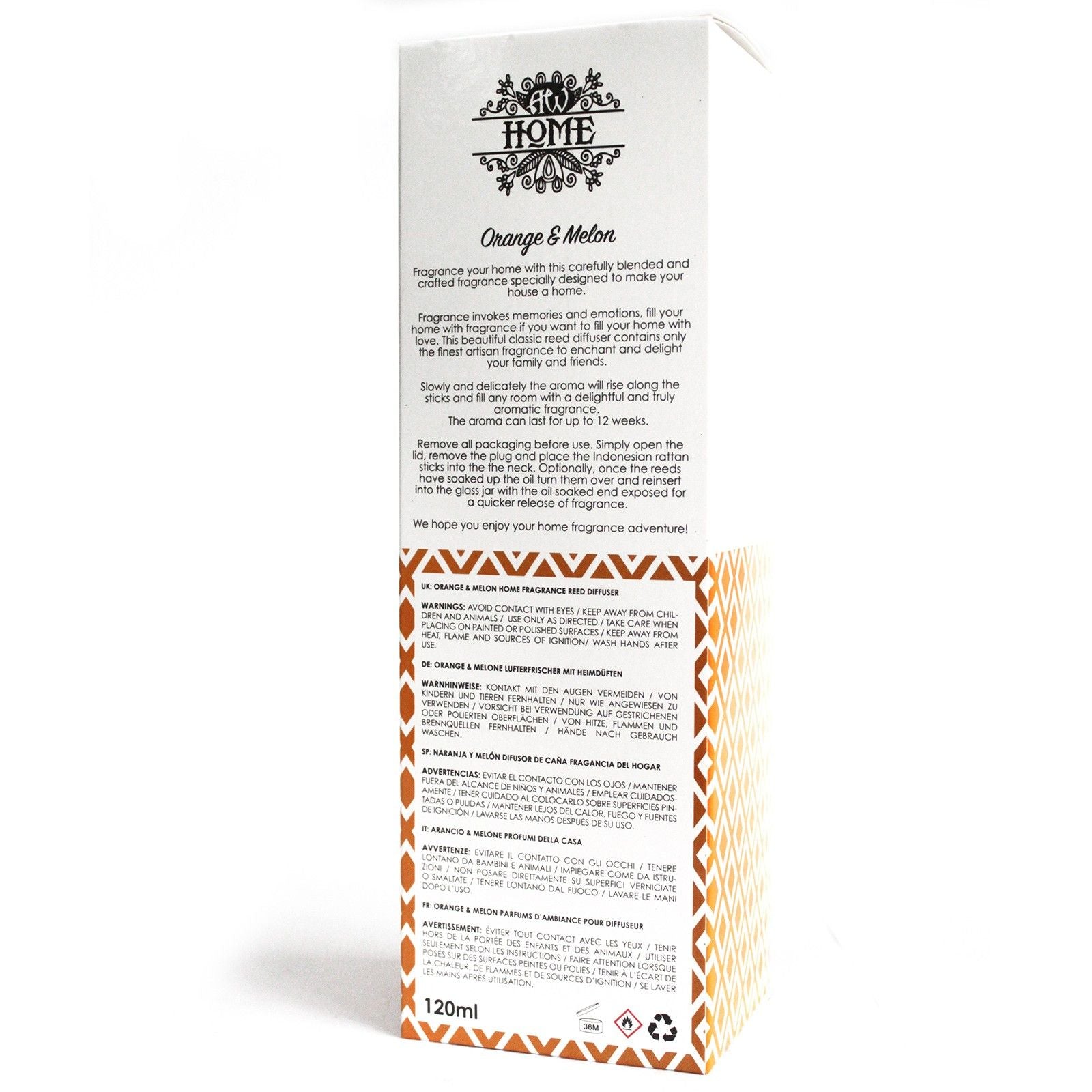 Difusor Aromático 120 ml - Laranja e Melão