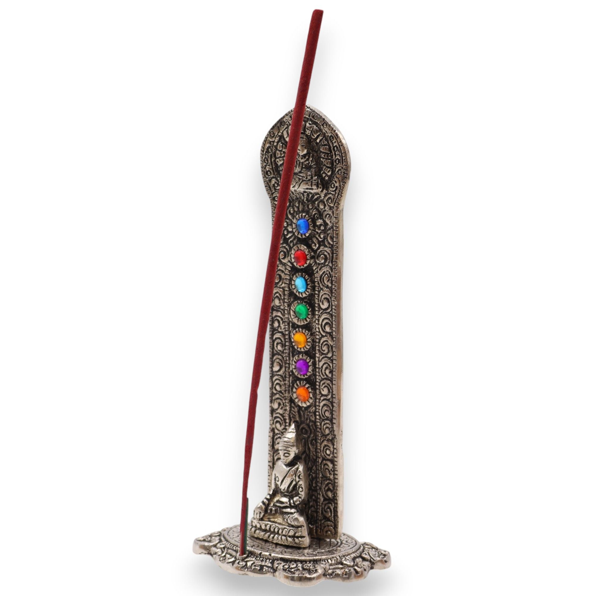 Suporte de Incenso Torre Buda Sete Chakras