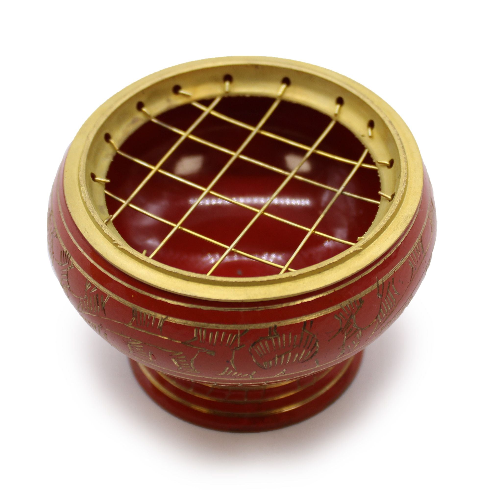 Taça Alta de Incenso para Carvão Chakra Sacral