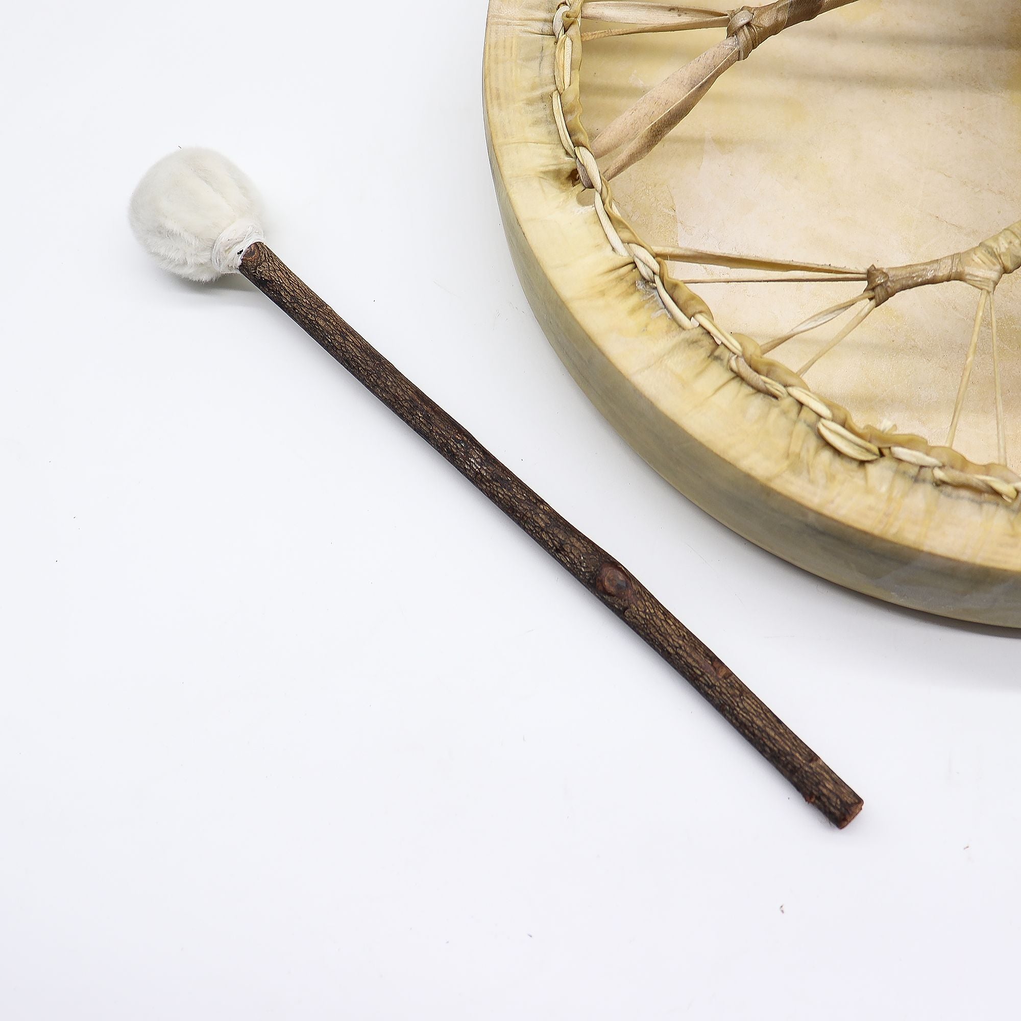 Tambor Xamânico Espírito da Águia com Baqueta - Ajustável - 40 cm