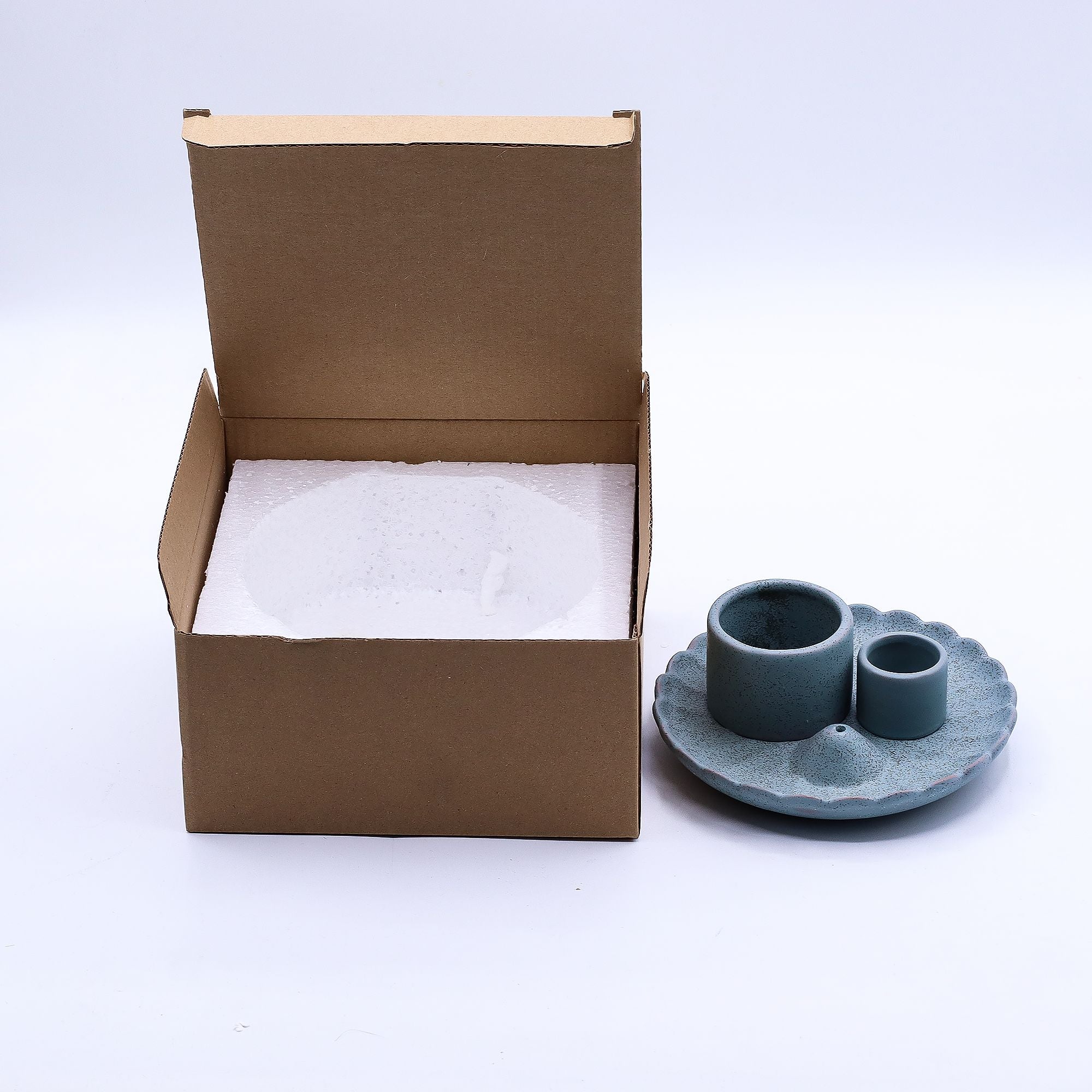 Blue Lotus Ceramic Holder for Palo Santo and Incense