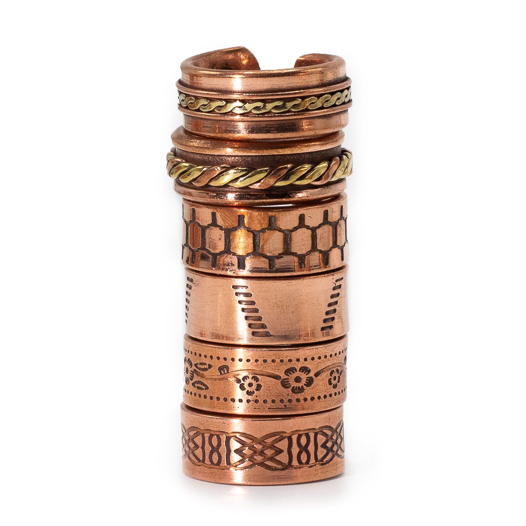 Copper Rings with Magnets – Assorted Designs and Sizes