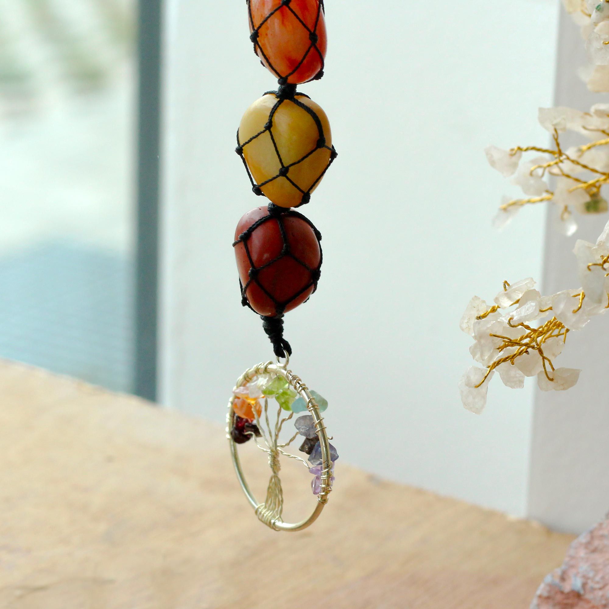 Colgante de Piedra Chakra Árbol de la Vida