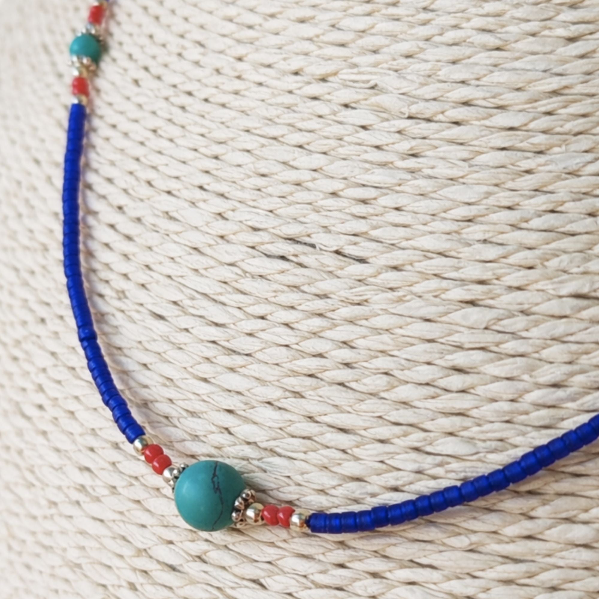 Colar Nepalês de Gemas Extrafinas - Ónix Azul e Árvore da Vida