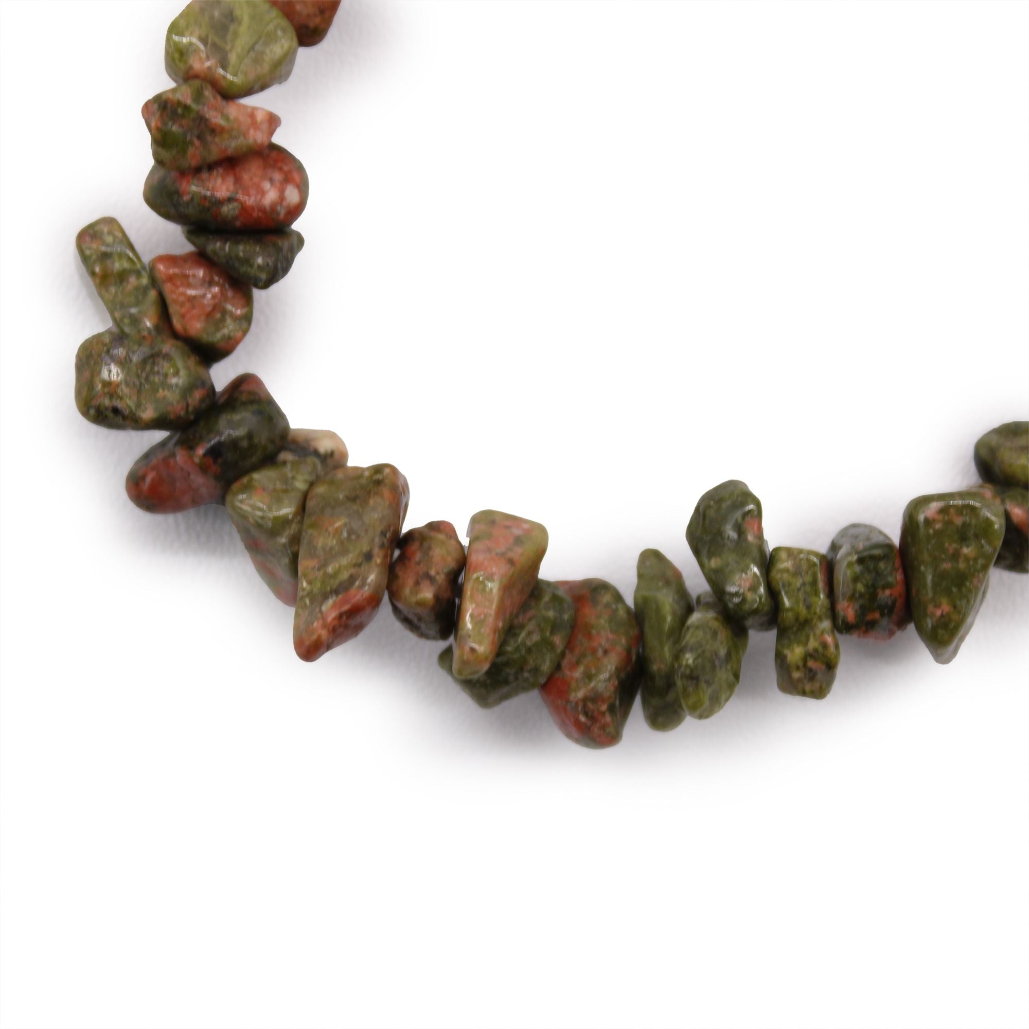 Bracelet in Natural Stone Fragments - Green Jasper