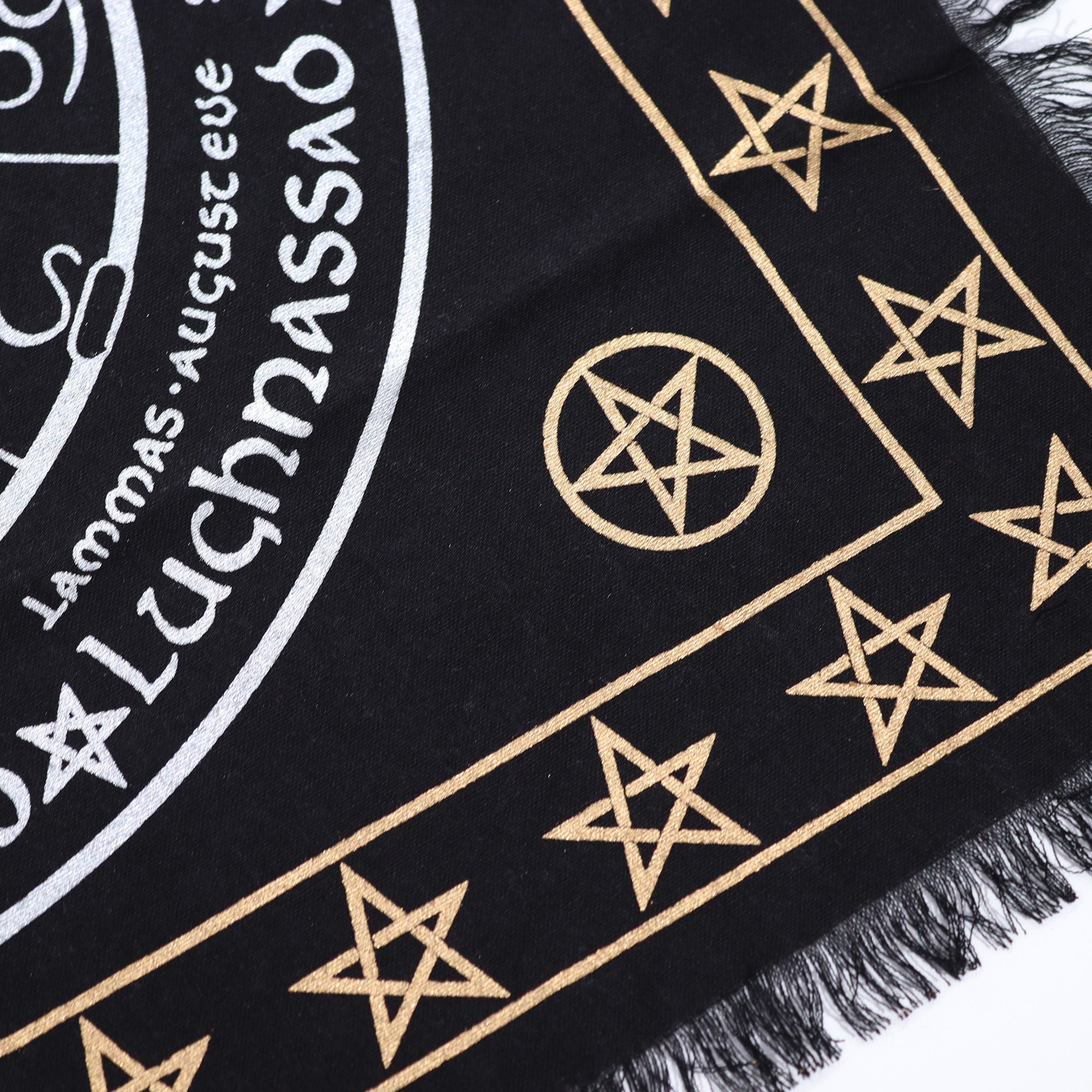 Toalha de Altar Esotérica com Franjas Vida Morte Renascimento