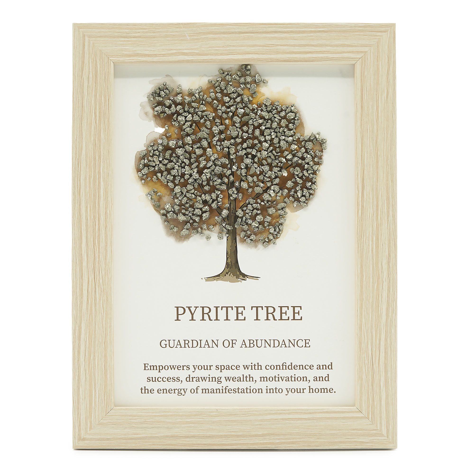 Cuadro con Piedras Naturales Árbol de la Vida Pirita