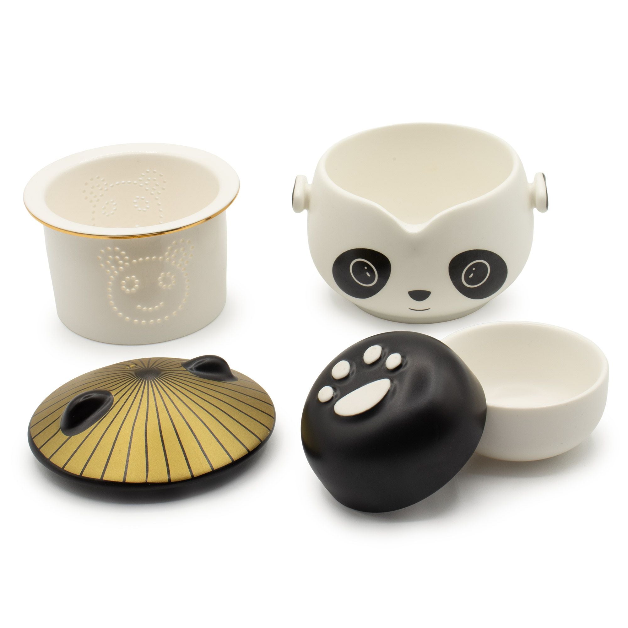 Conjunto de Bule Panda – Duas Chávenas e Estojo de Viagem