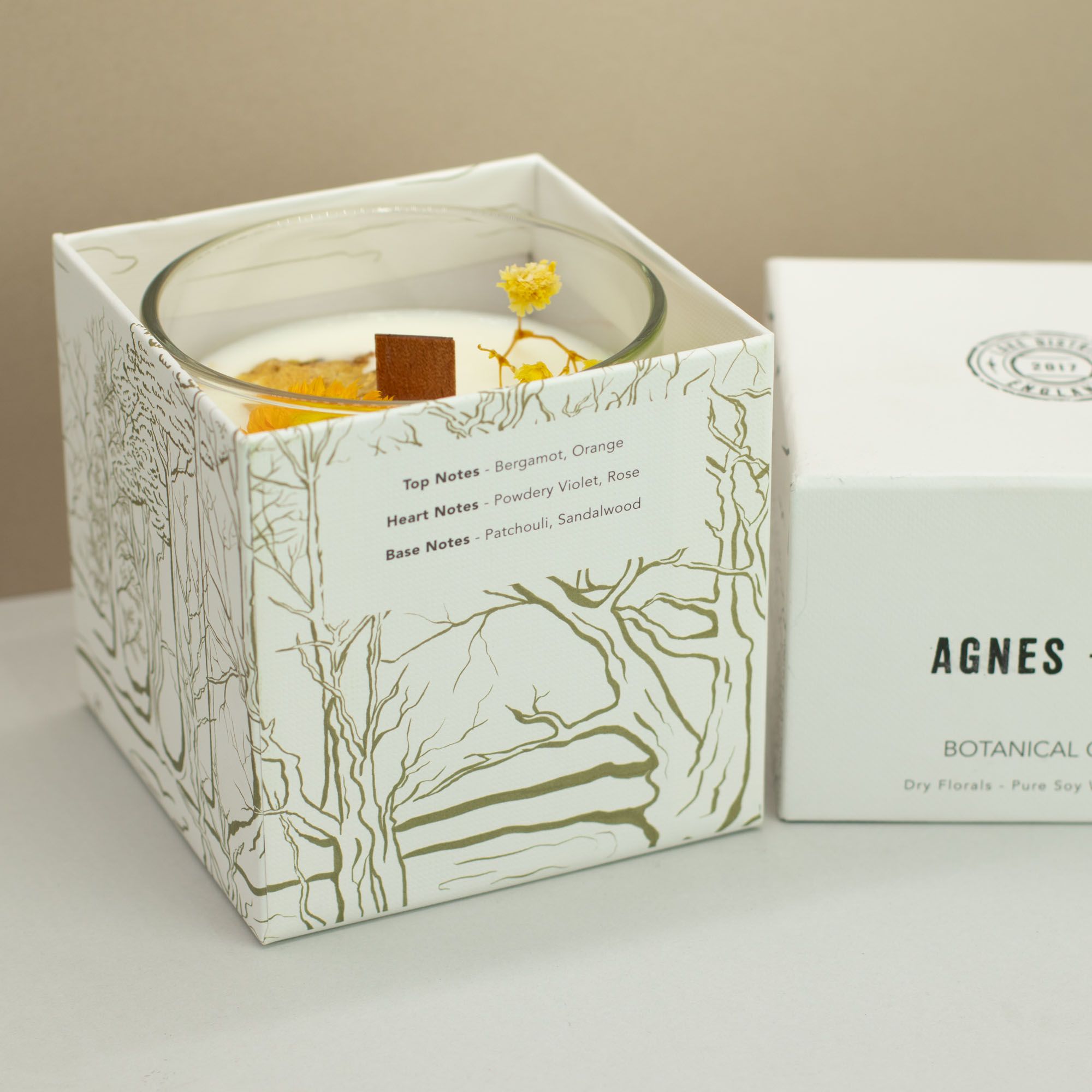 Vela Botânica de Cera de Soja Agnes + Cat Rydal Oudh