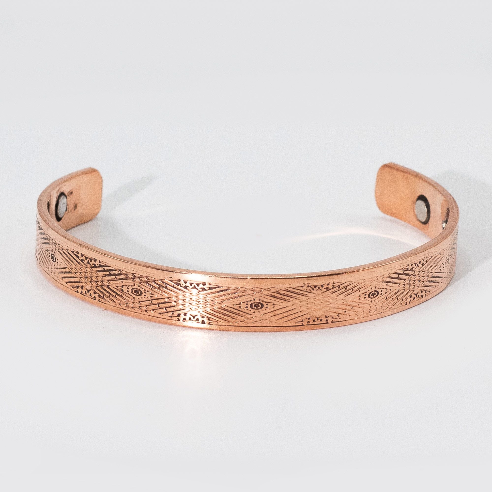 Pulseras masculinas de cobre macizo con imanes (surtido)
