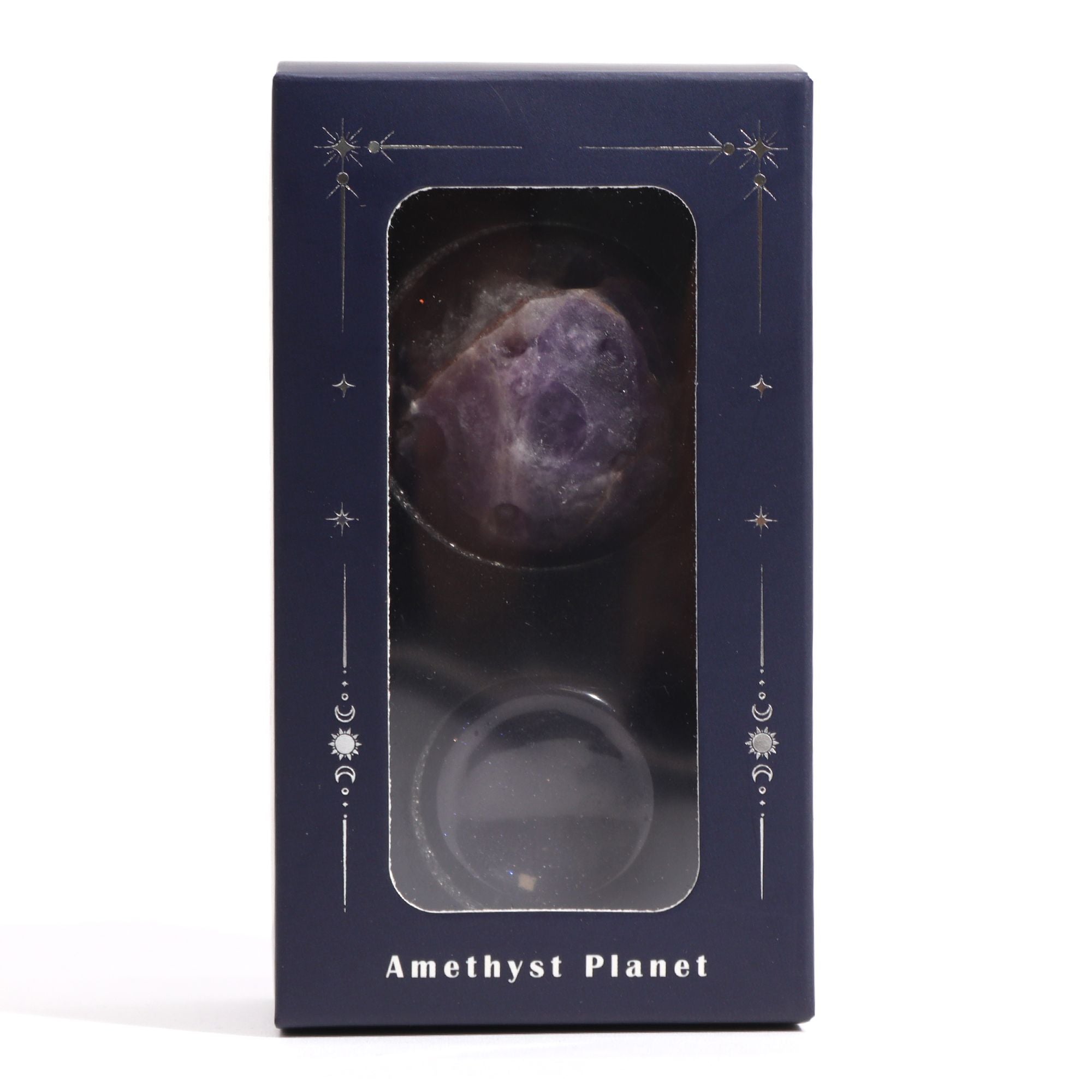 Planeta Amatista con Soporte Solar Júpiter (40mm)