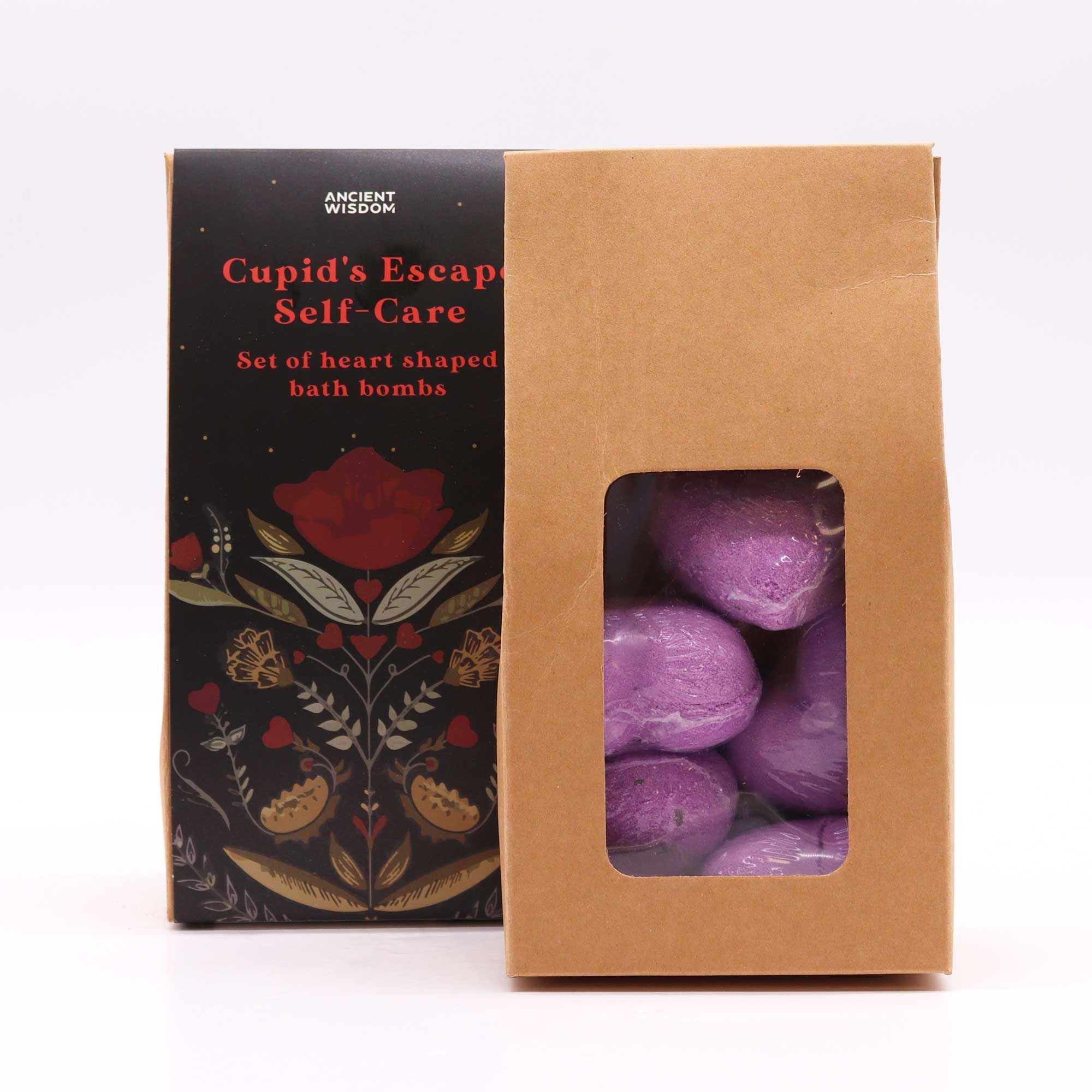 Kit de Bombas de Banho em Coração - Escapadinha de Cupido Autocuidado