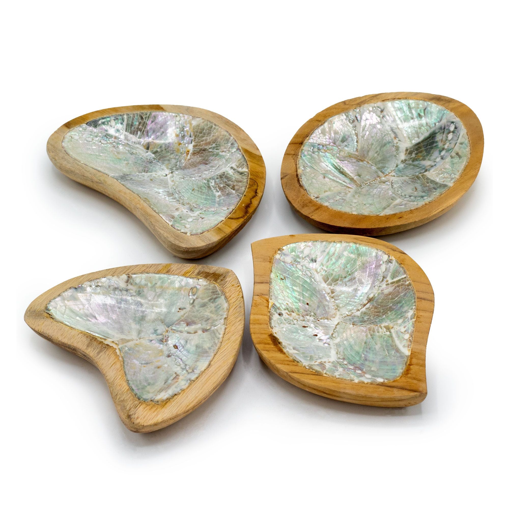 Conjunto de 4 Mini Taças de Madeira de Teca (sortido)