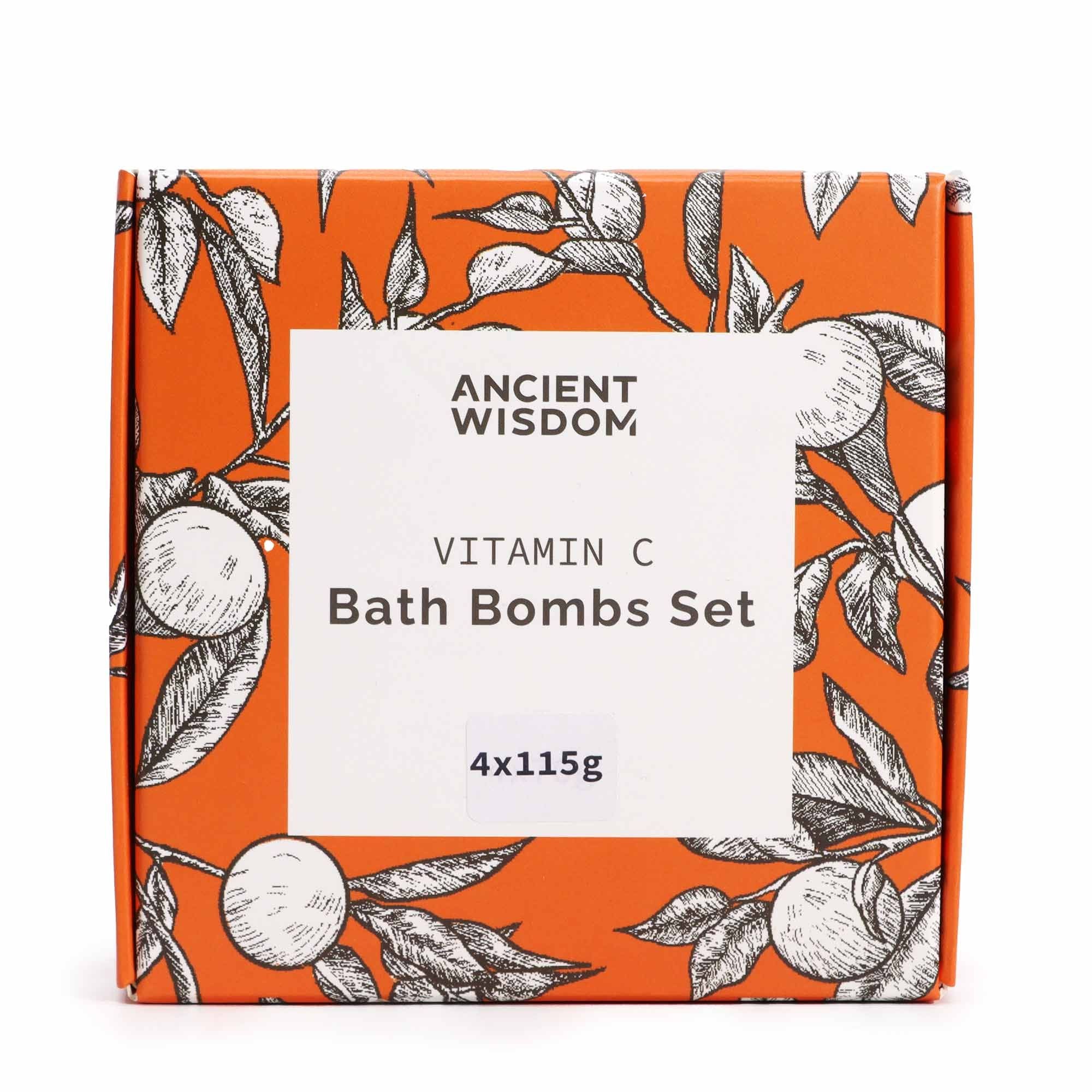 Set de 4 Bombas de Banho de Vitamina C - Aromaterapia