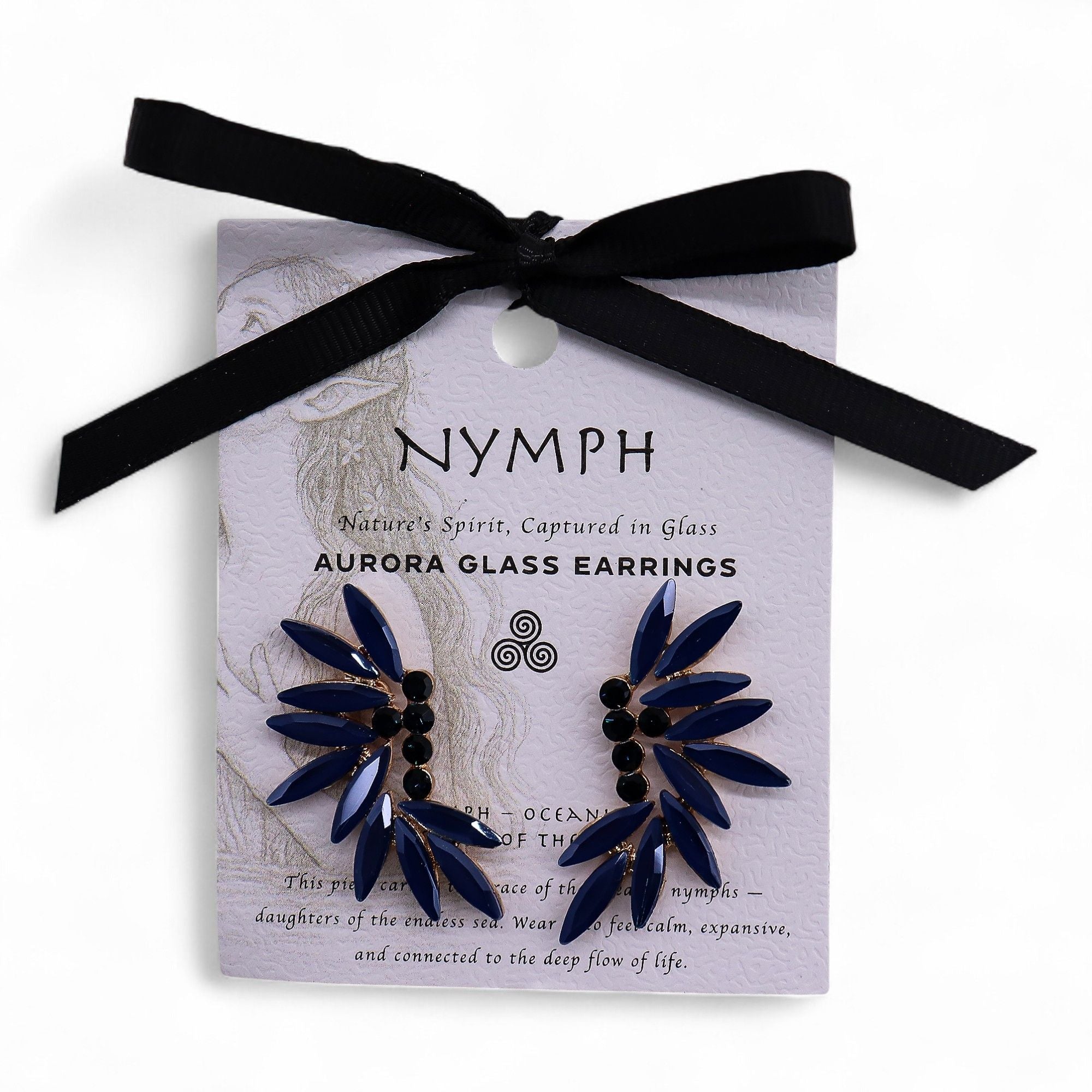 Brincos de Cristal Vintage - Fadas - Azul