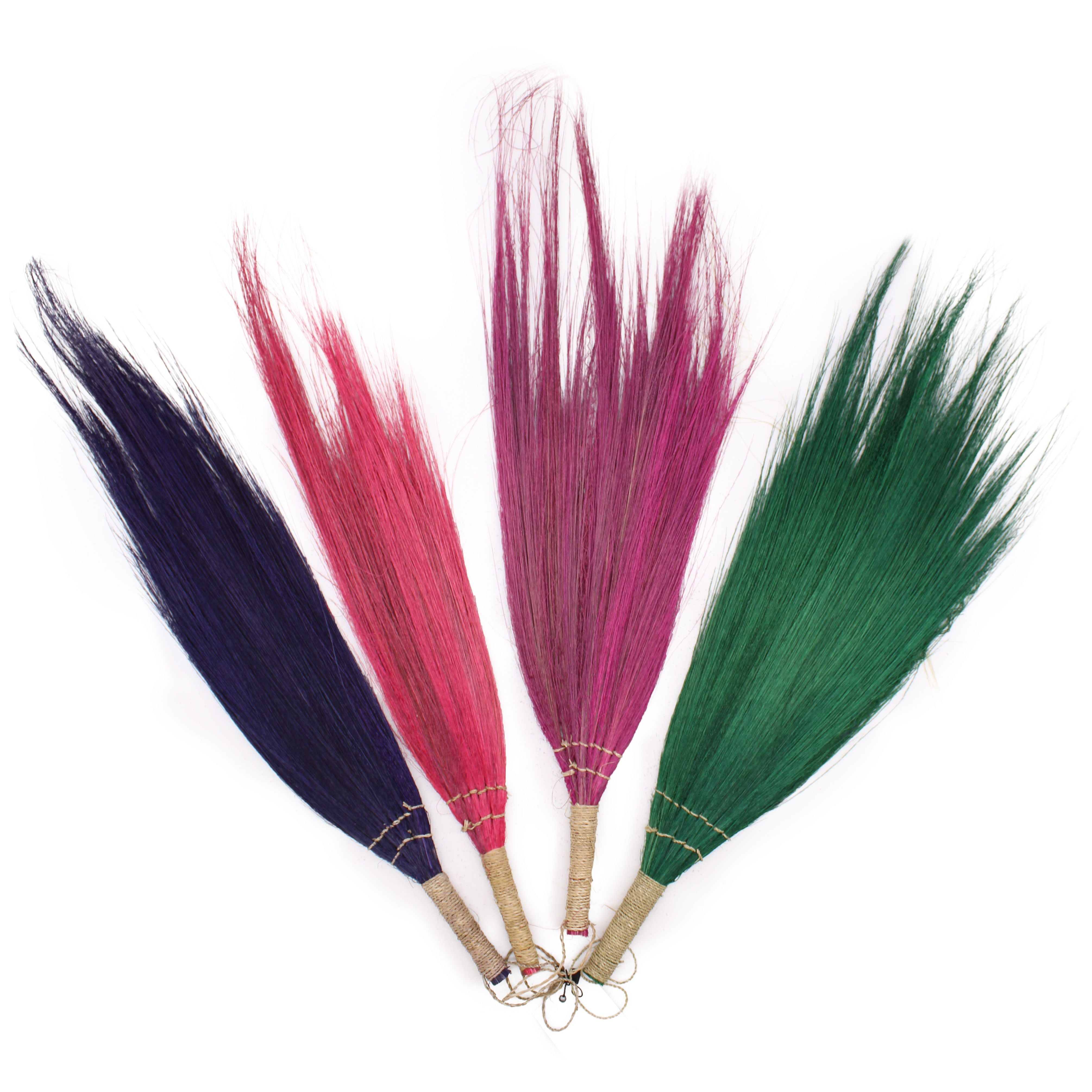 Conjunto de Pampas Tipo Vassoura Longa Cores Vivas
