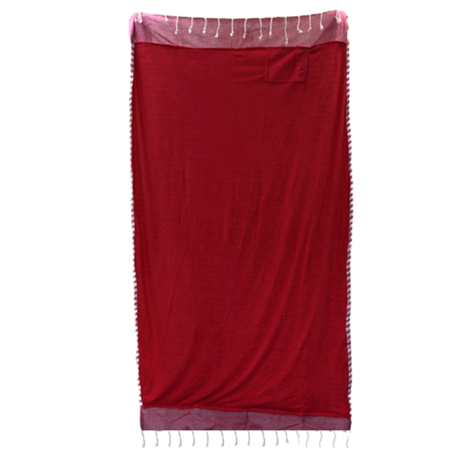 Toalha Pareo de algodão - Rosa Quente - 100x180 cm