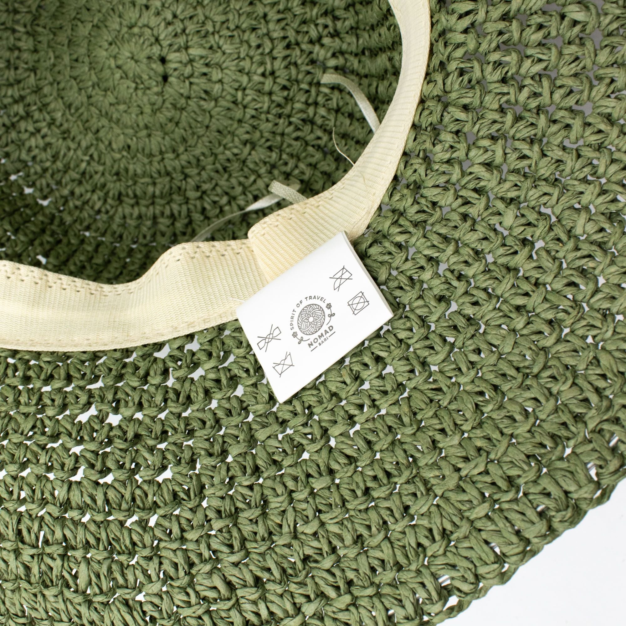 Chapéu de sol Nomad Sari em palha floppy - Verde Musgo