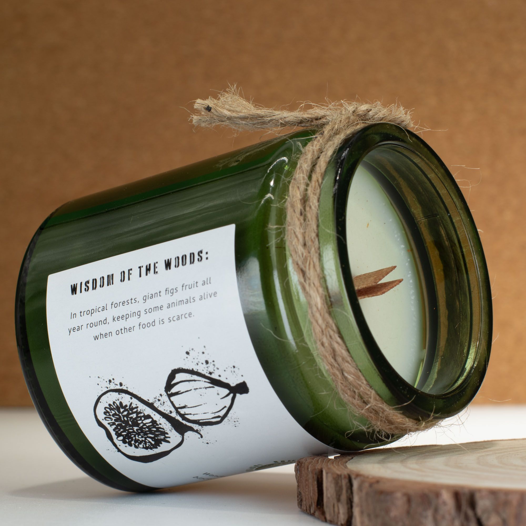 Vela de Soja Greenman Woodwick Figo Esmagado e Groselha Negra