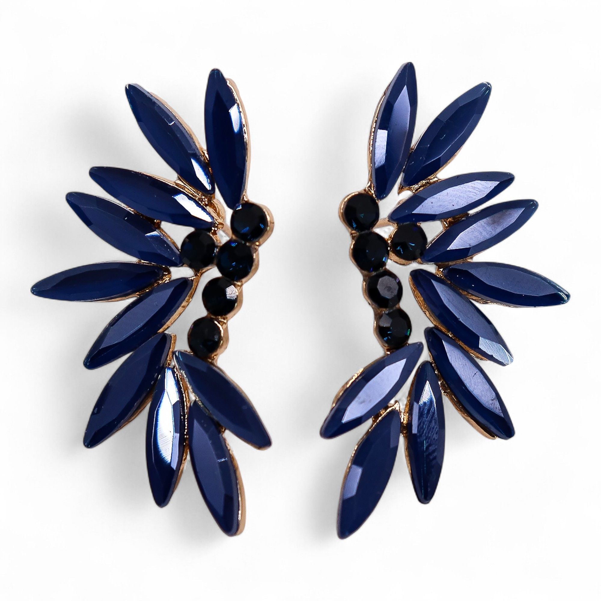 Brincos de Cristal Vintage - Fadas - Azul