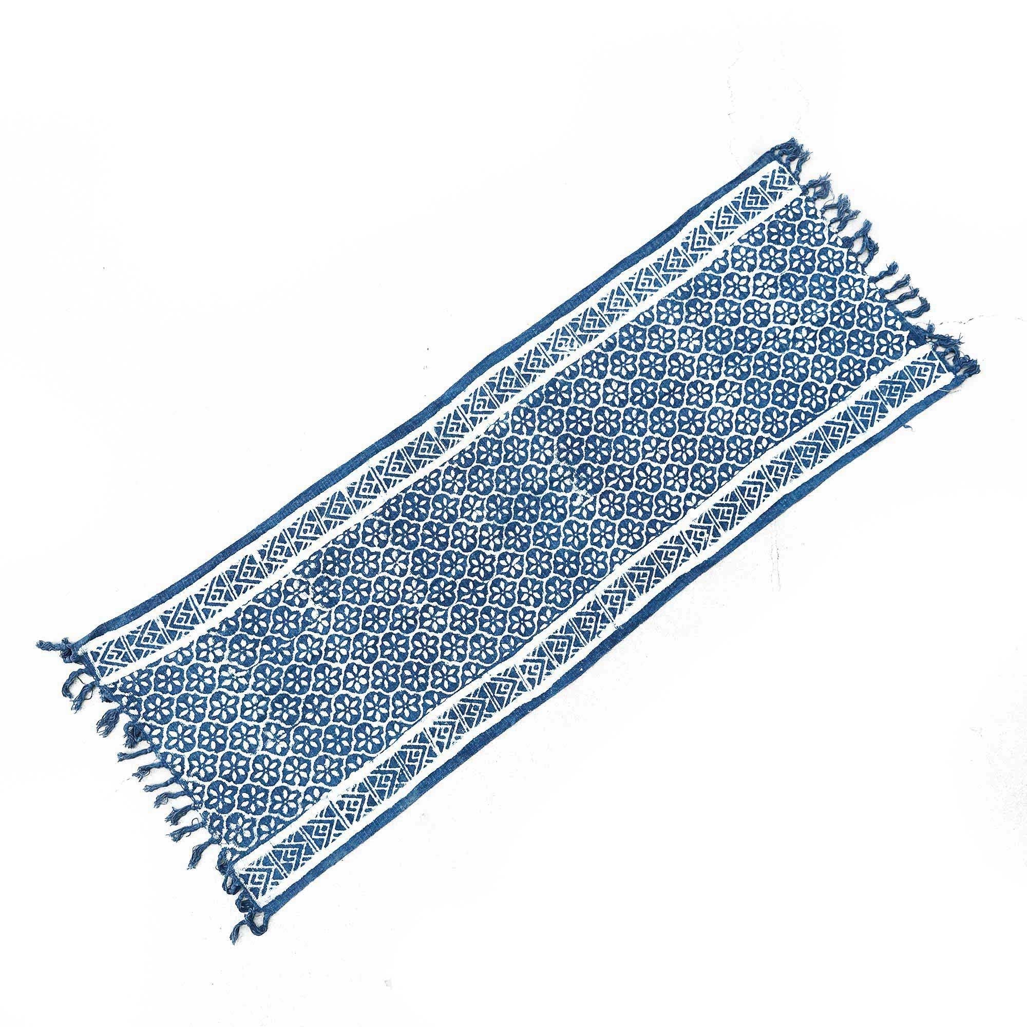 Caminho de Mesa Índigo Artesanal Madjid Tiles