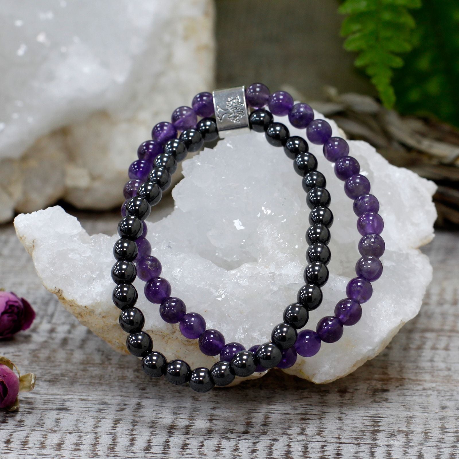 Pulseira Magnética em Pedras Naturais – Ametista