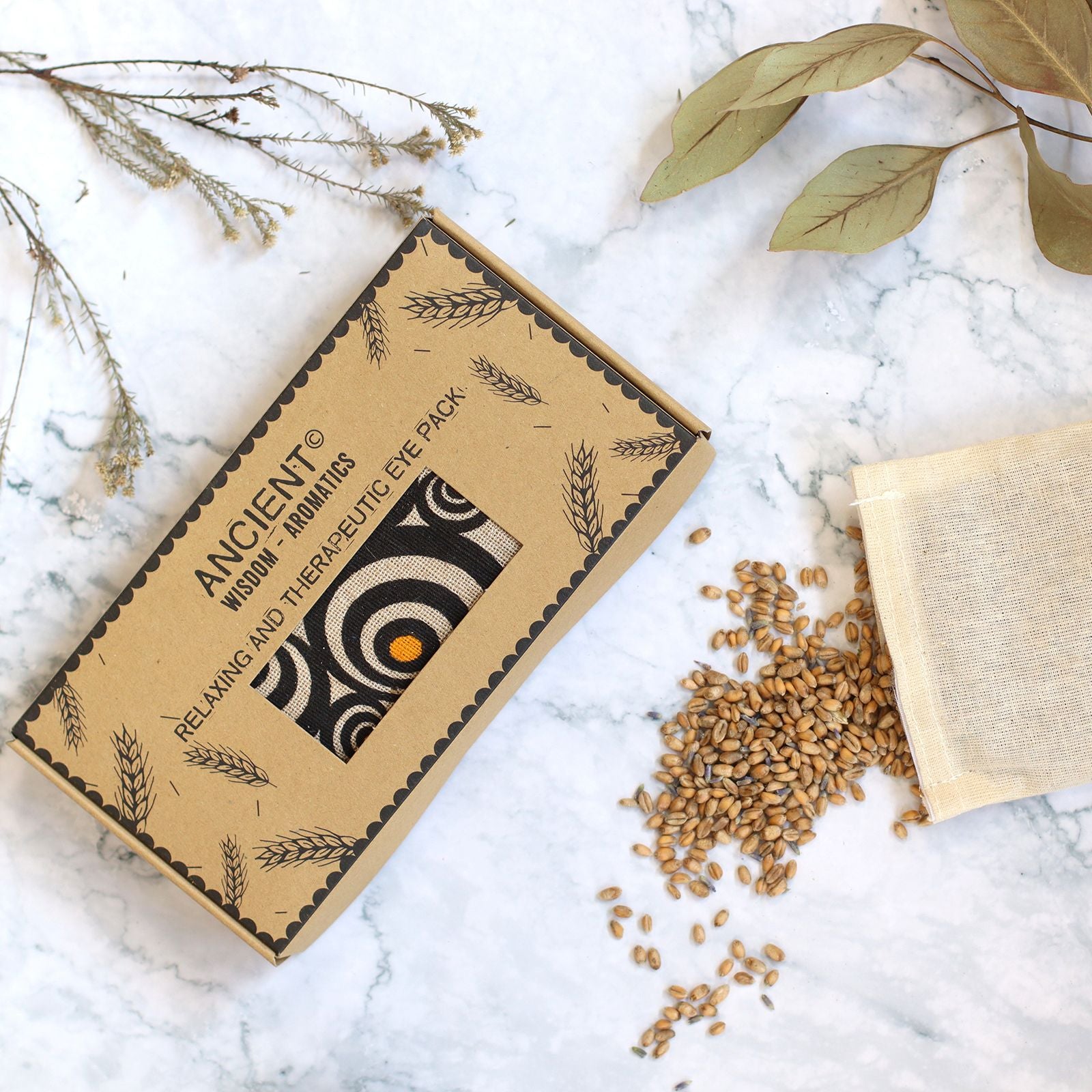 Almofada de Olhos de Trigo com Lavanda em Caixa de Presente – Ilusão