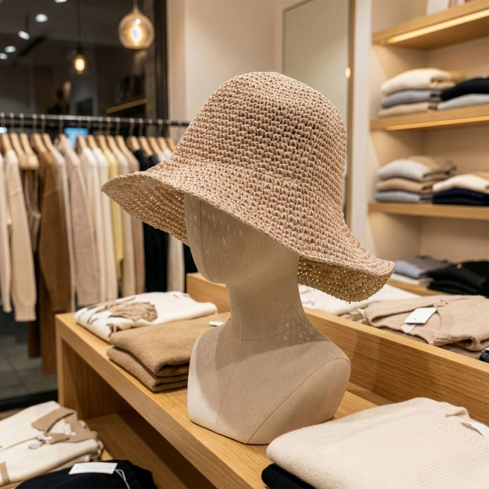 Chapéu Nomad Sari em palha de aba larga - Rosa Blush