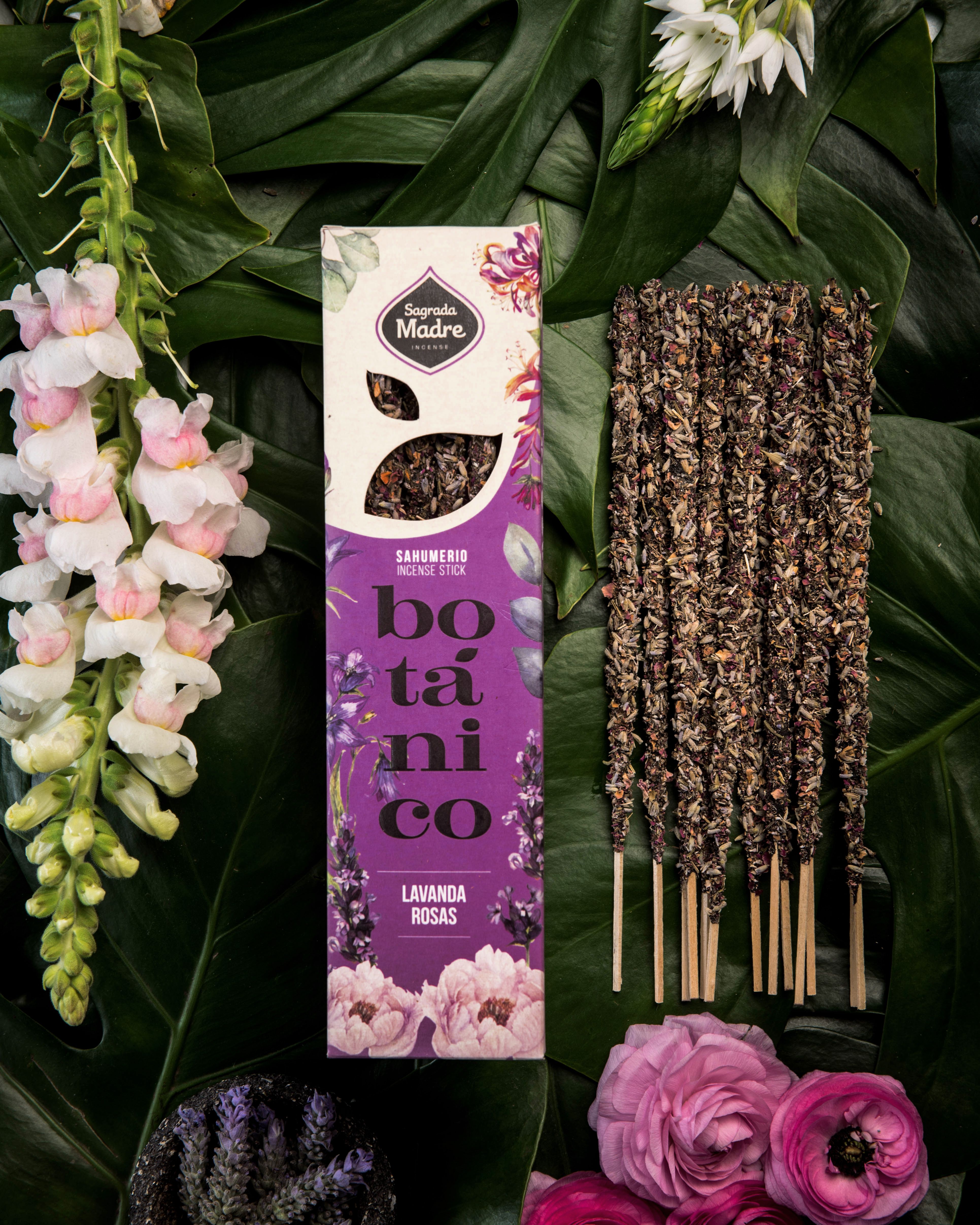 Incenso Botânico Lavanda e Rosa