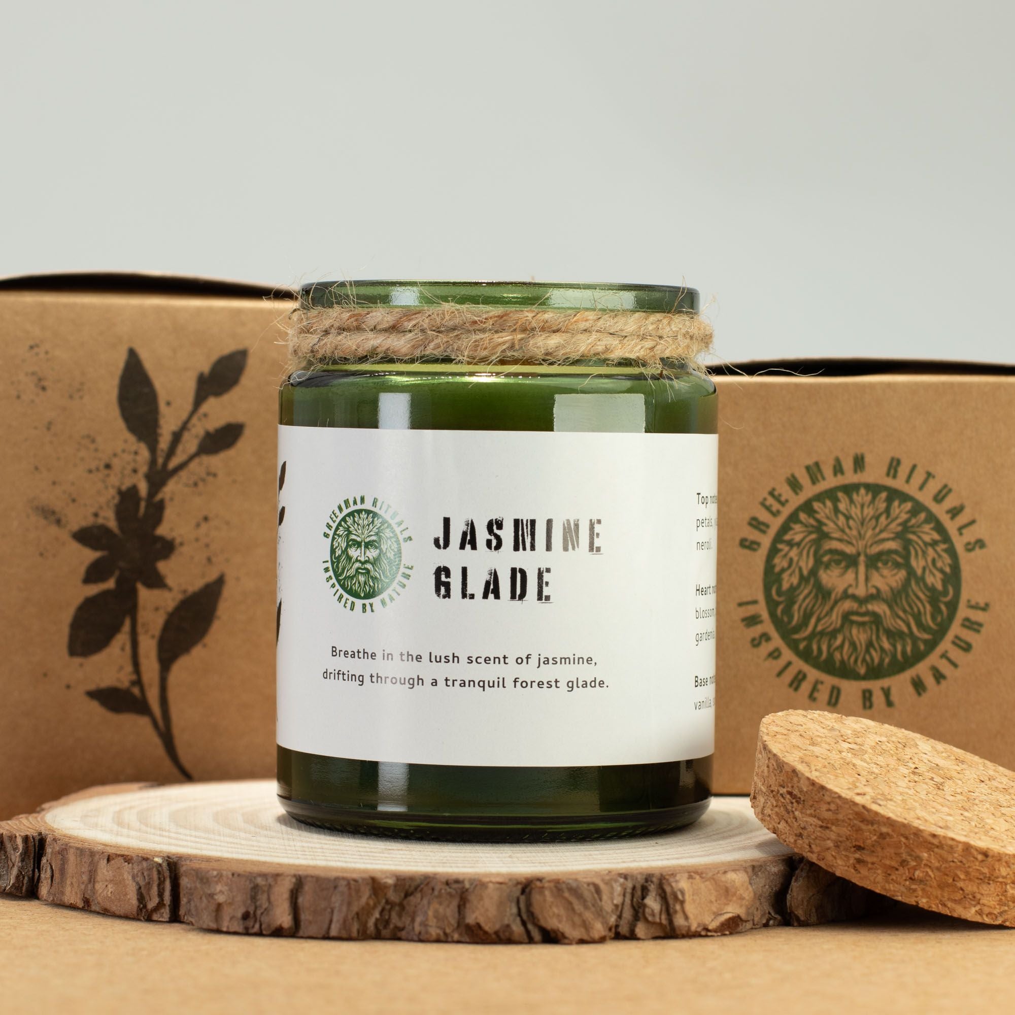 Vela de Soja Greenman Woodwick Clareira de Jasmim