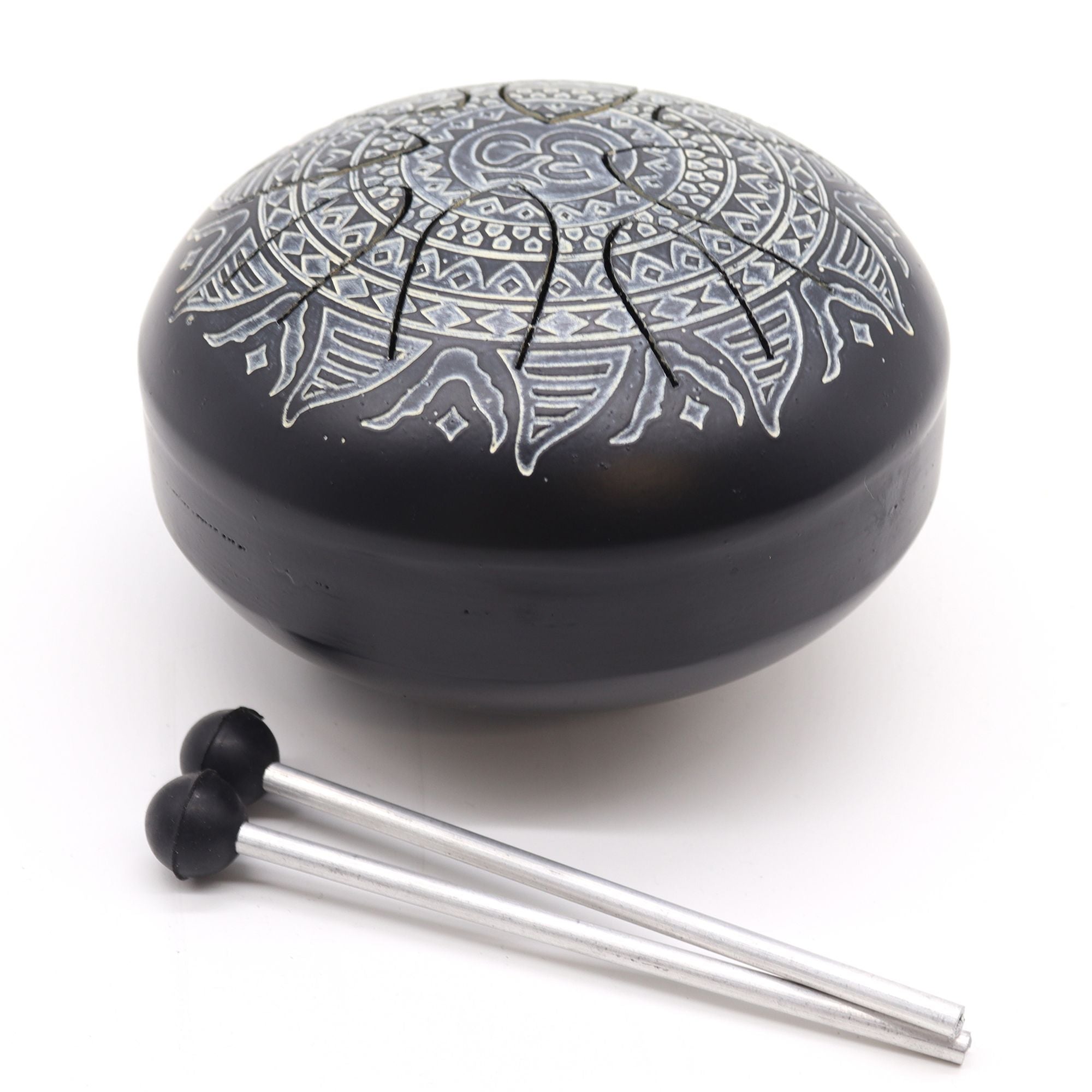 Tambor Hapi Mandala Gravada - 16 cm