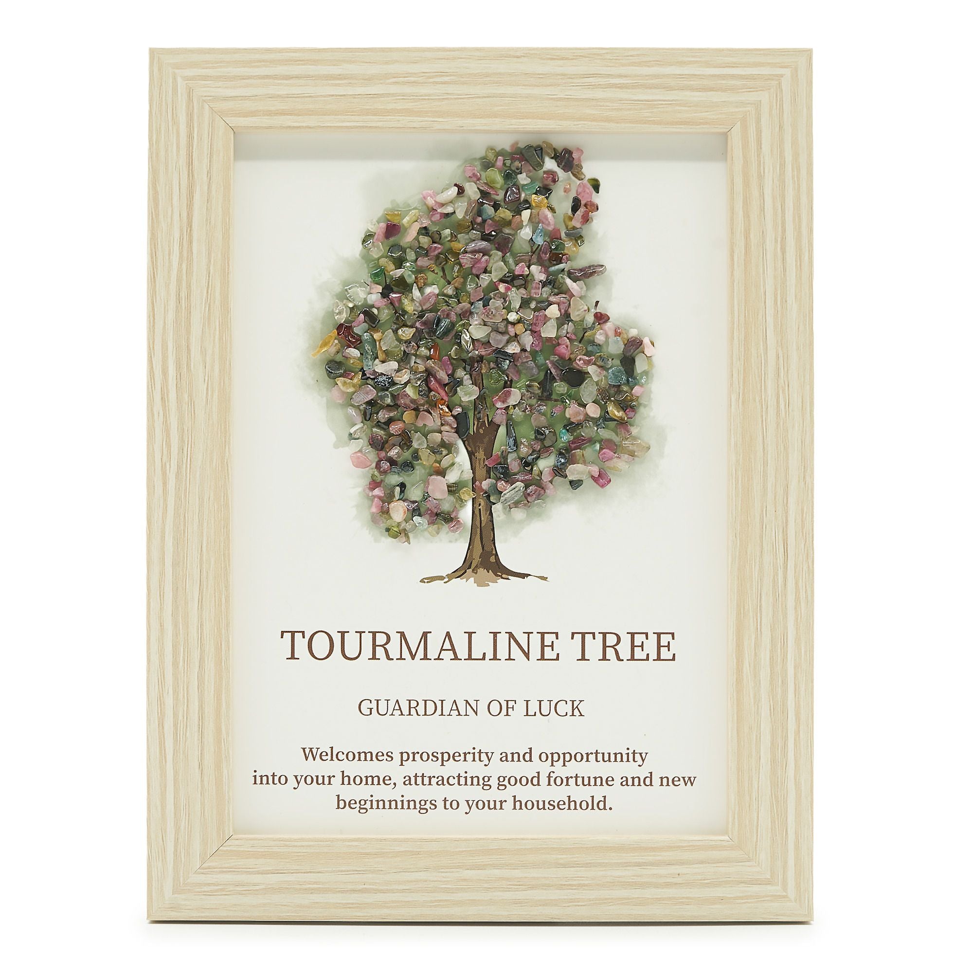 Quadro com Pedras Naturais Árvore da Vida Turmalina