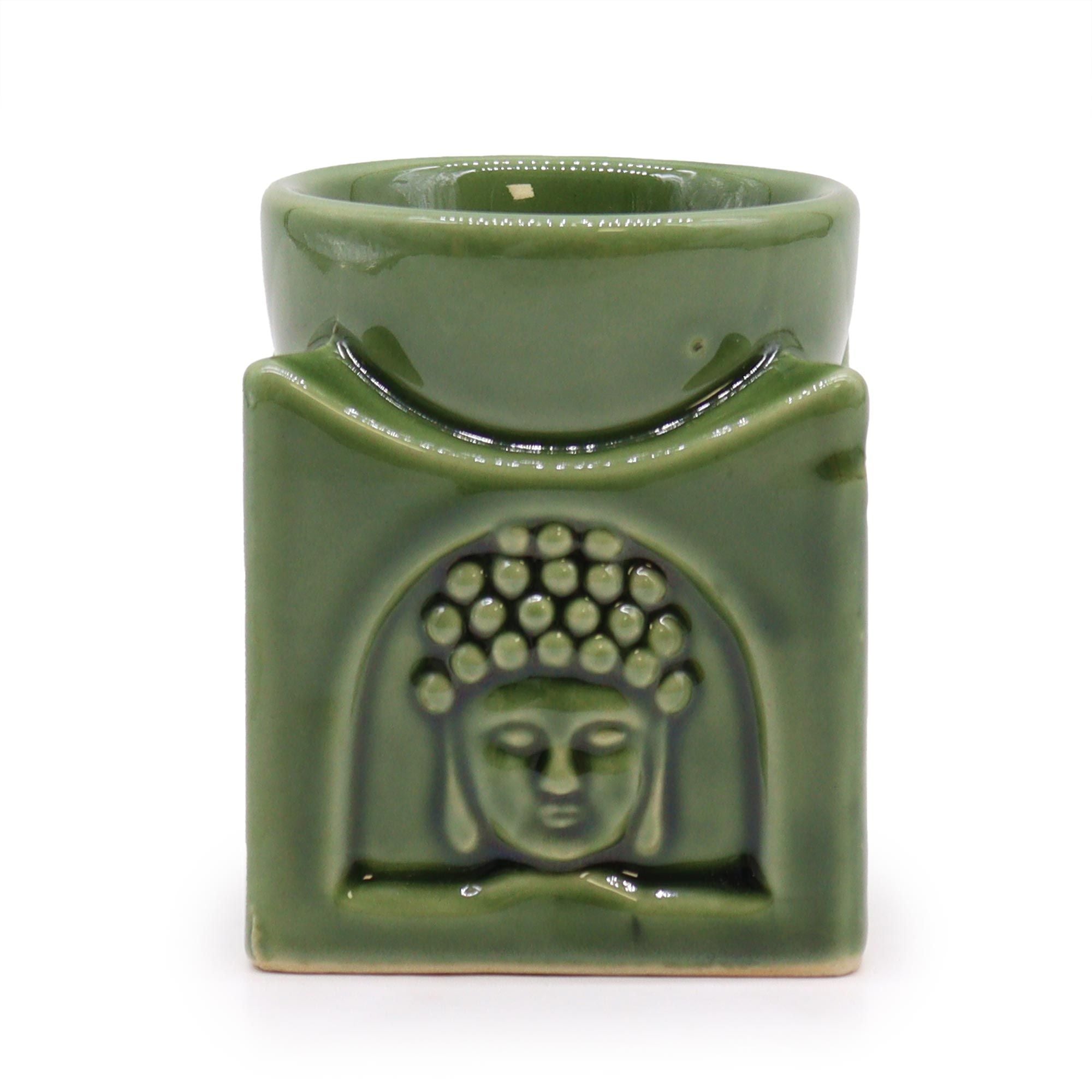 Queimador de Óleo  Buda Quadrado – Jade Escuro