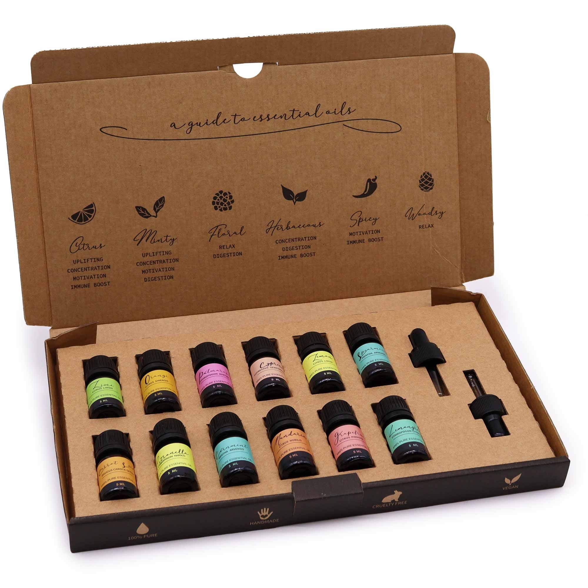 Conjunto de Óleos Essenciais de Aromaterapia – Verão (12×5 ml)