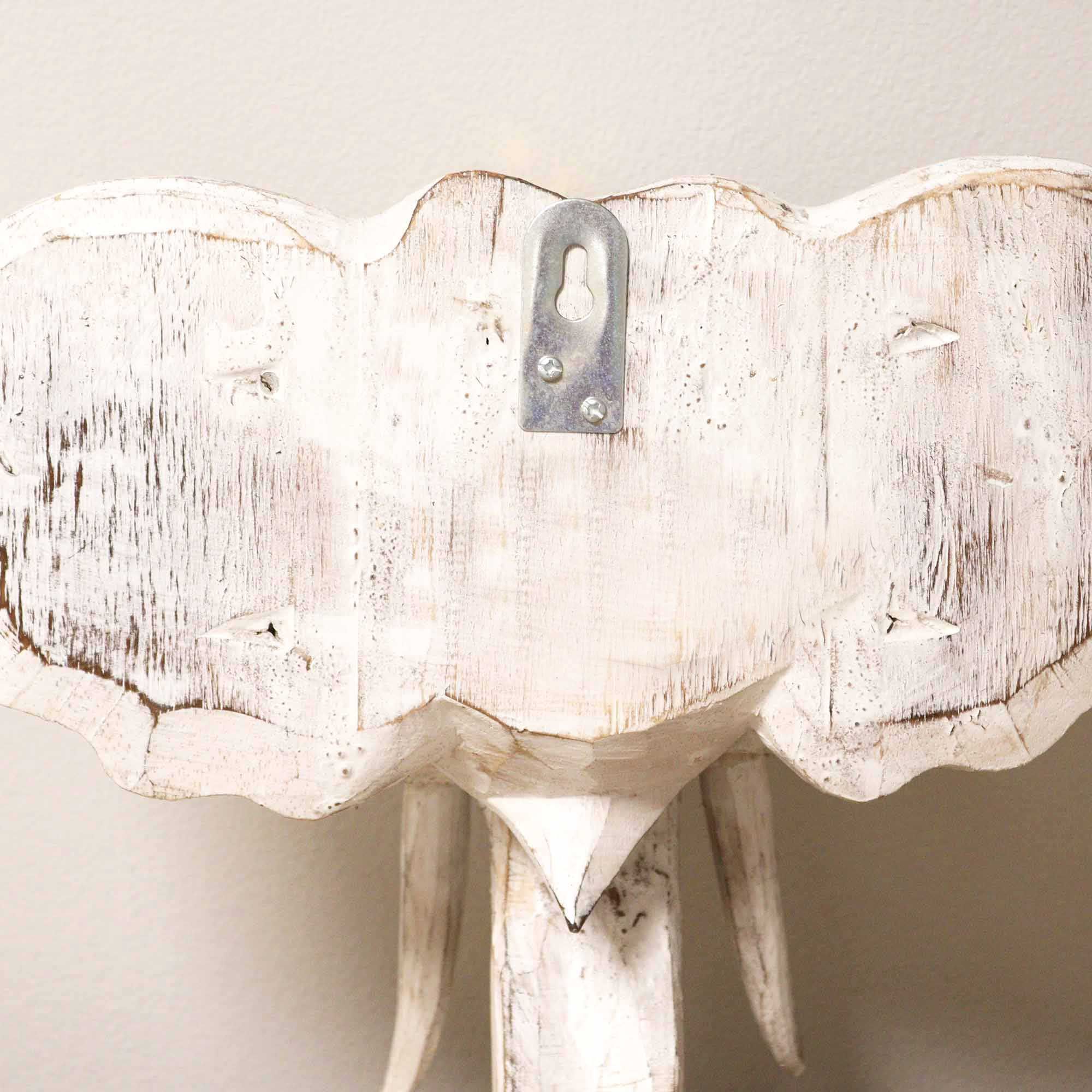 Cabeza de elefante grande – Dorado y blanco