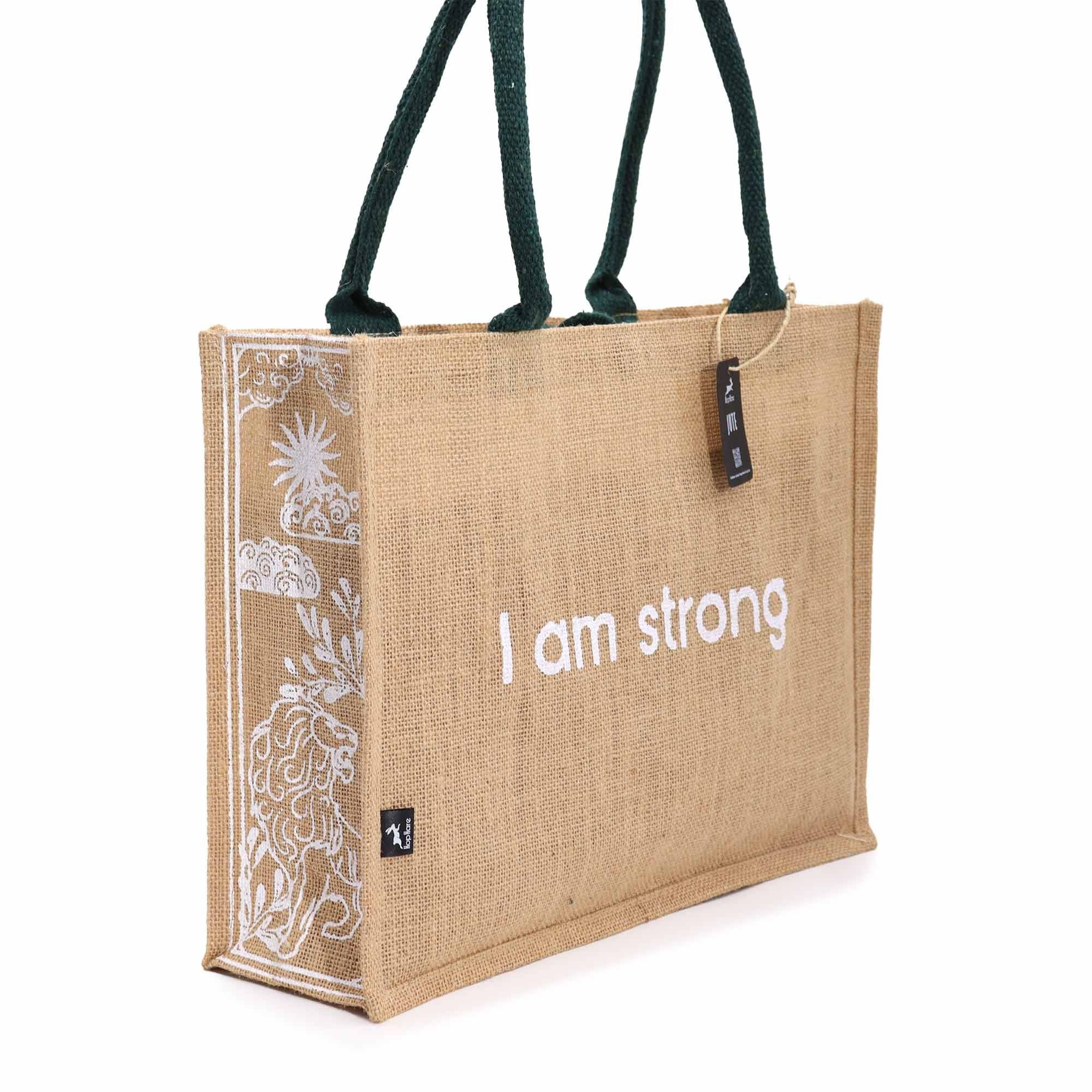 Bolsa Grande de Juta Hop Hare - Sou Forte