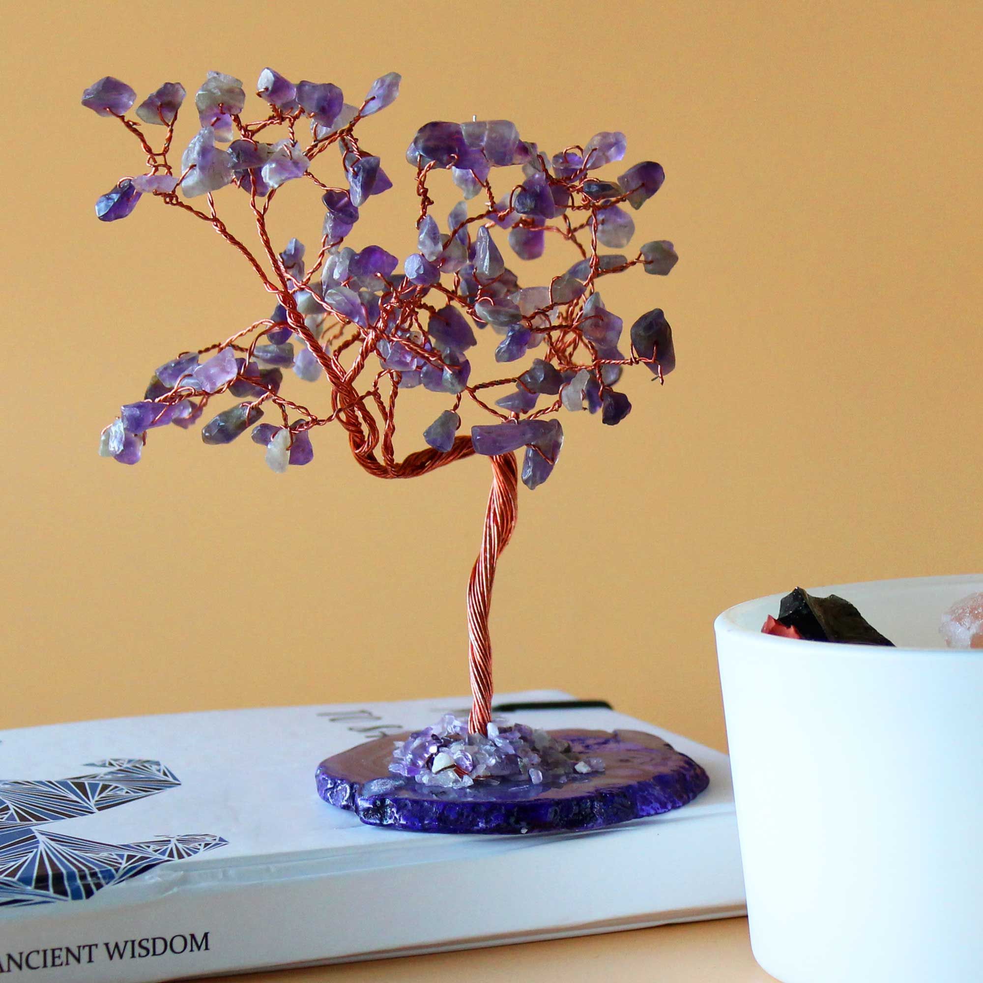 Large Natural Stone Tree Amethyst Natural Agate Base (100 Stones)