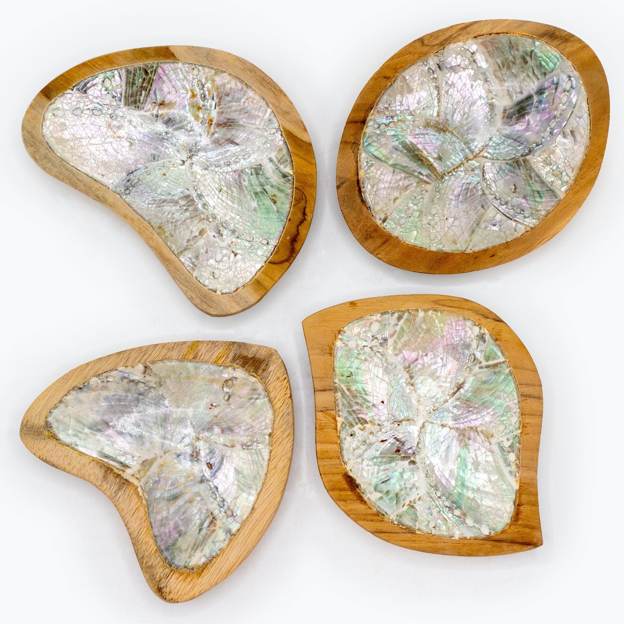 Conjunto de 4 Mini Taças de Madeira de Teca (sortido)