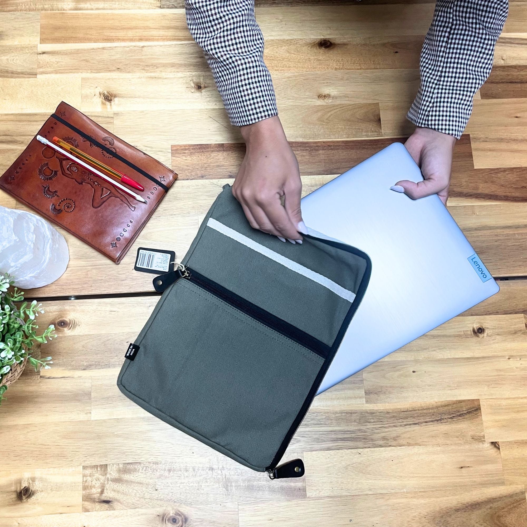 Bolsa de Lona para Portátil Hop Hare - Oliva