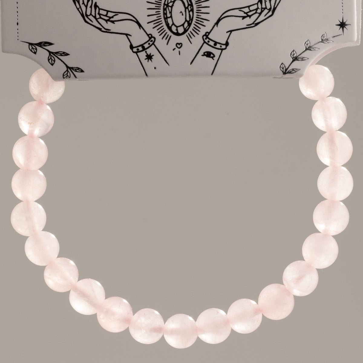 Pulseira de Poder Pequena (17cm x 6mm) - Quartzo Rosa
