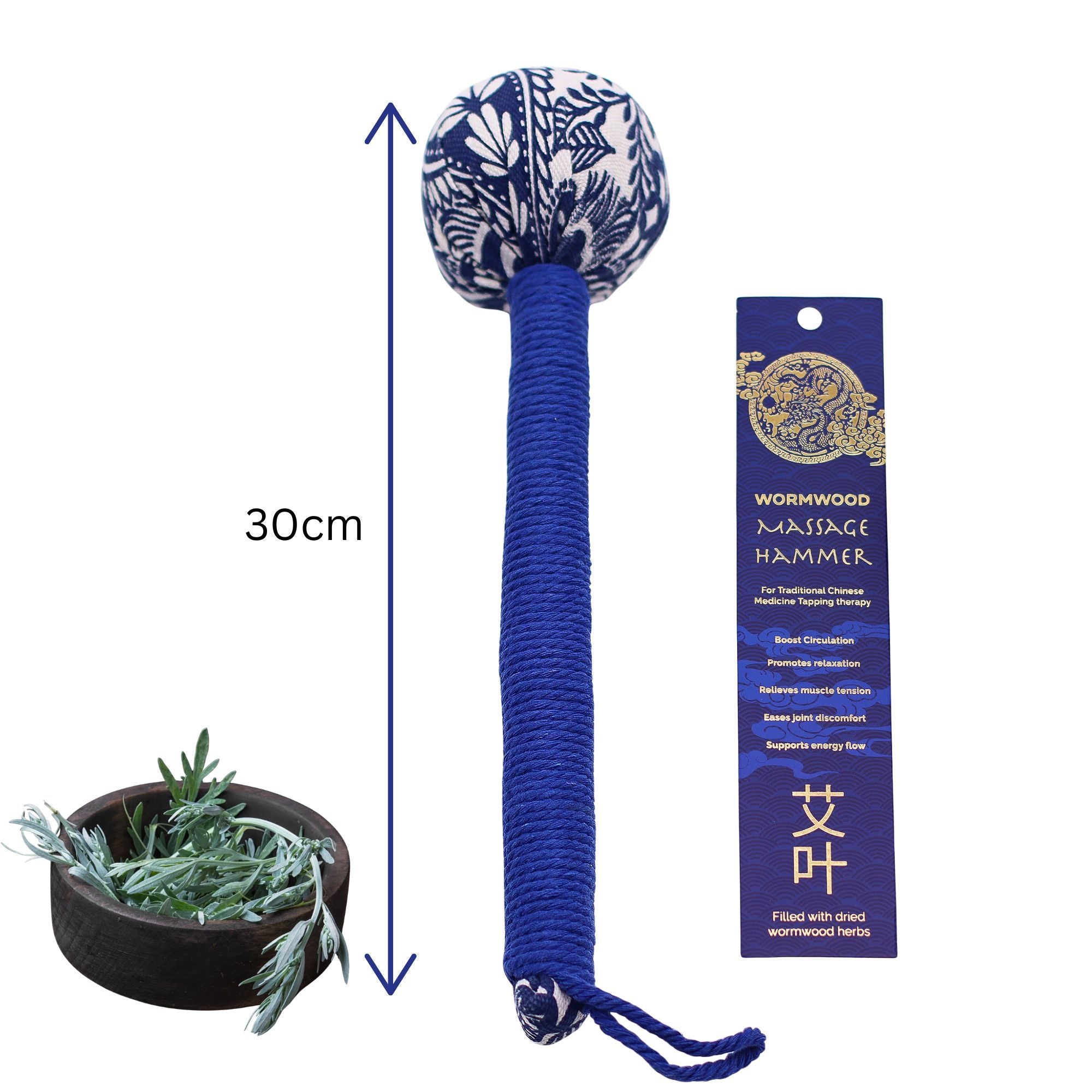Martelo de Massagem com Artemísia – Azul