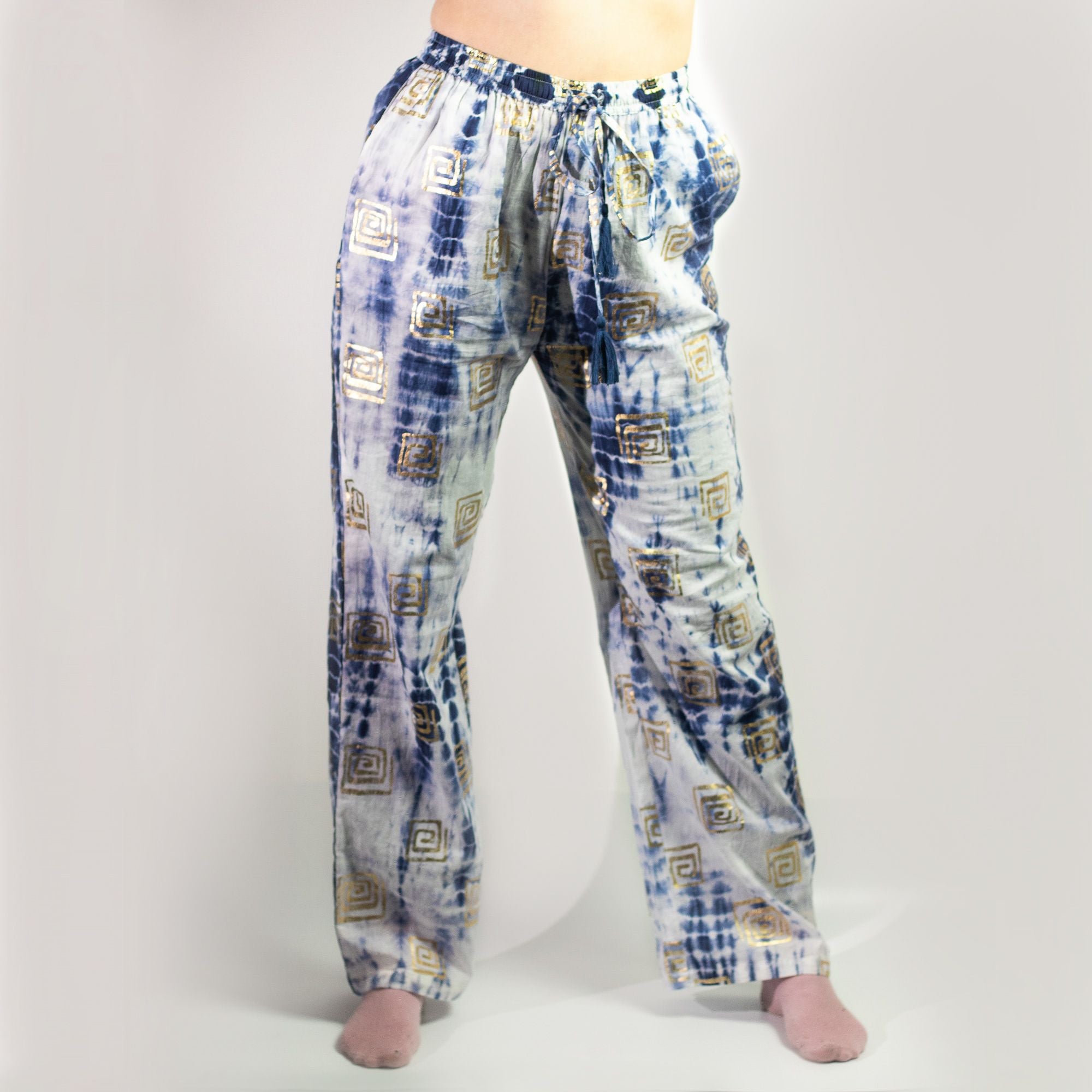 Calças Nomad Sari Mediterrâneo M/L - Grego Dourado e Azul