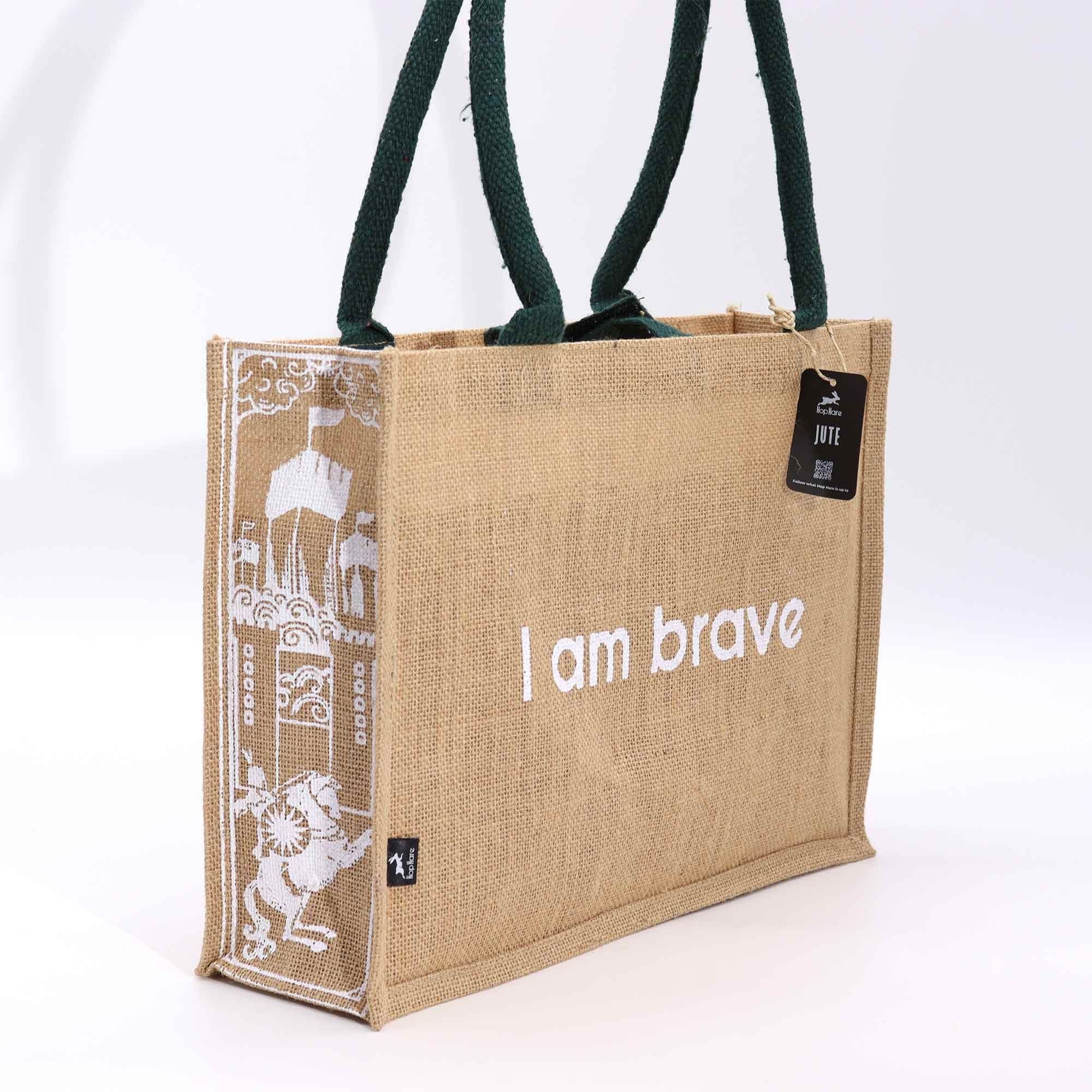 Bolsa Grande de Juta Hop Hare - Sou Valente
