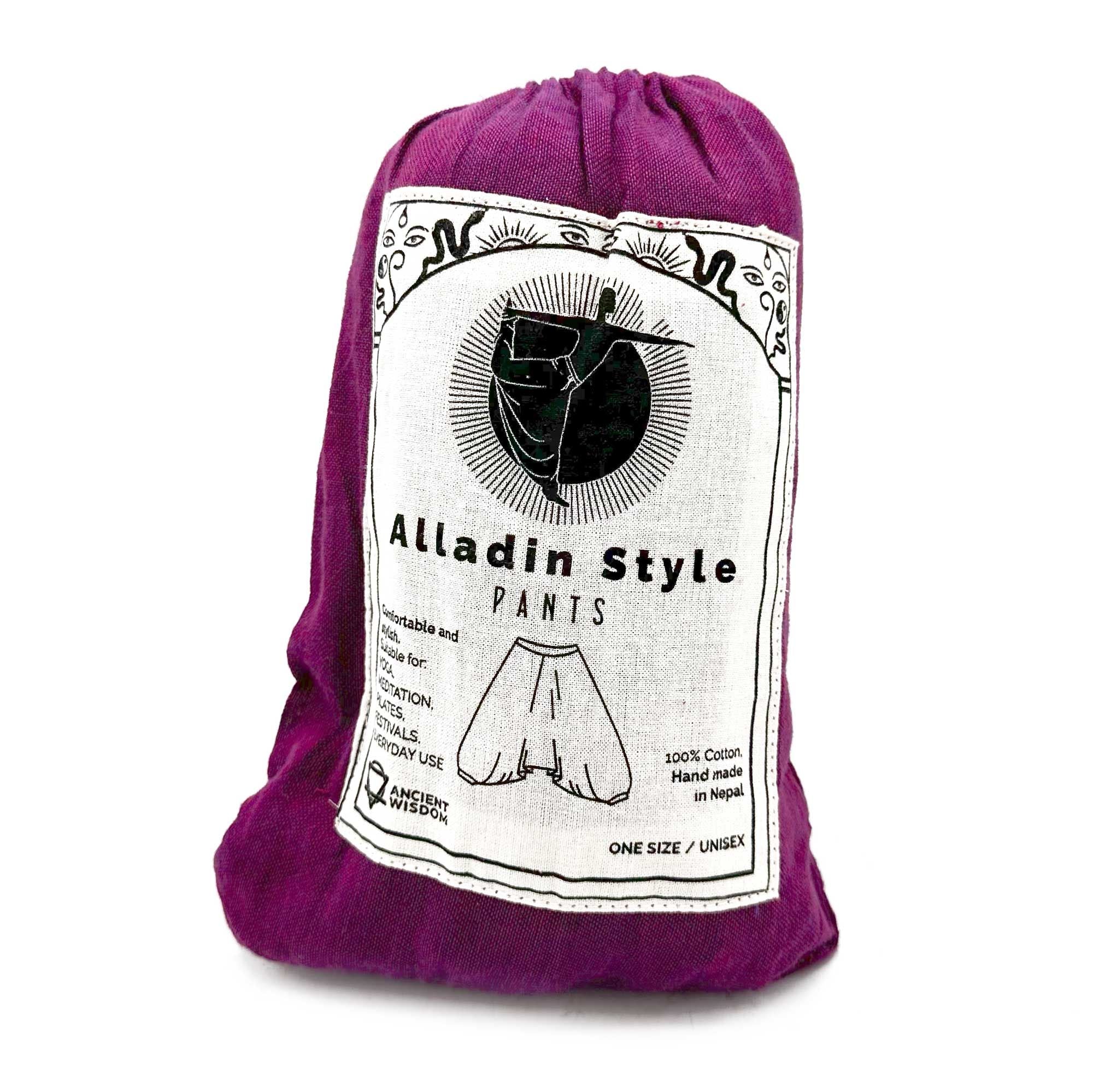 Yoga & Festival Trousers - Aladdin Himalayan Print in Purple