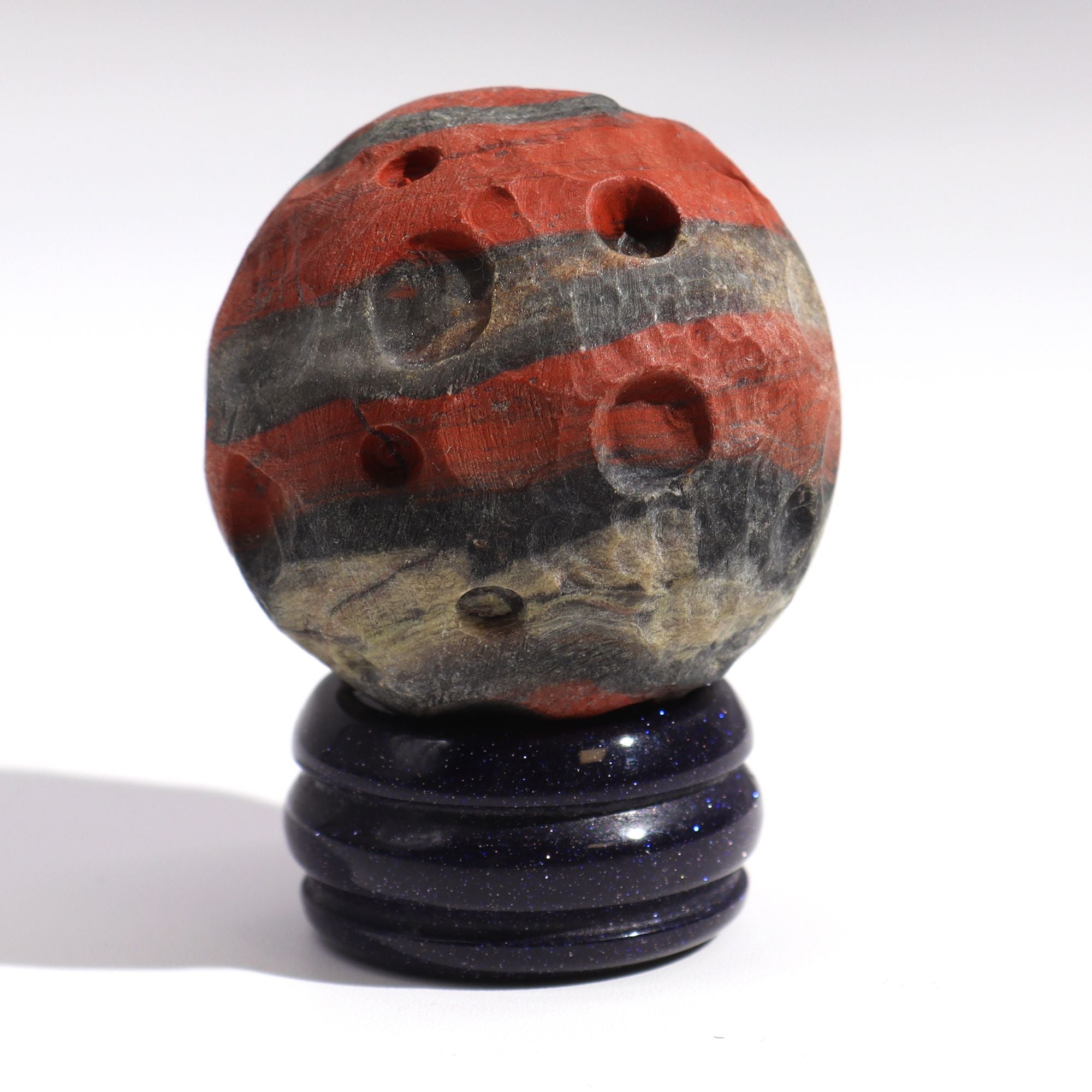 Planeta Jaspe Vermelho com Suporte Solar Marte (40mm)
