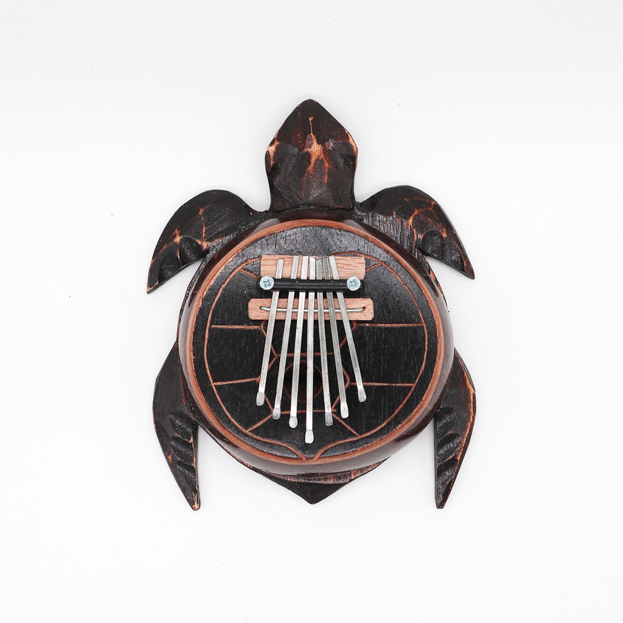 Kalimba Tartaruga em Coco Antigo